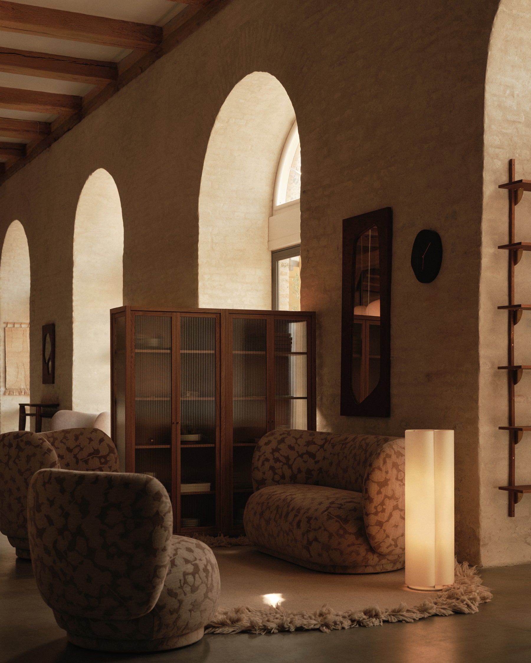 Melt Wall Clock - Dark Stained Burl