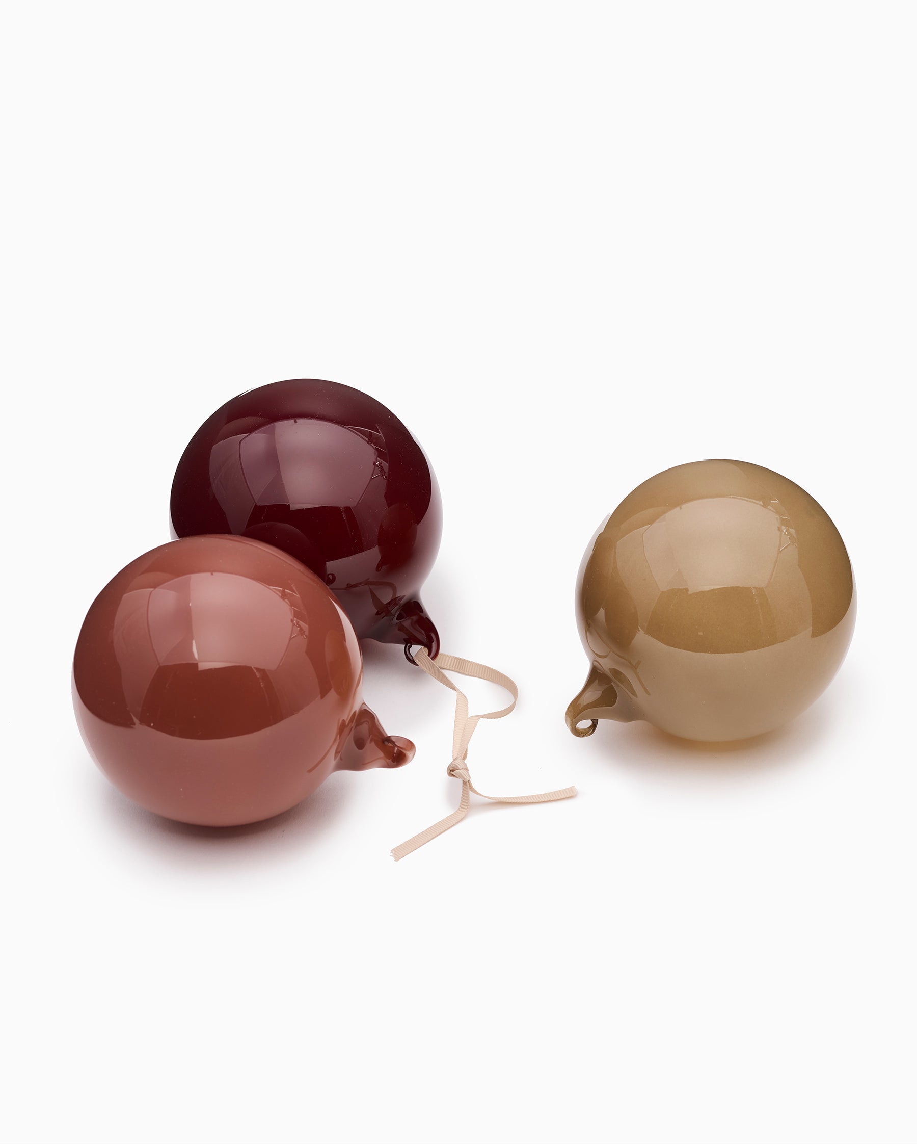 Glass Baubles - Large Set of 3