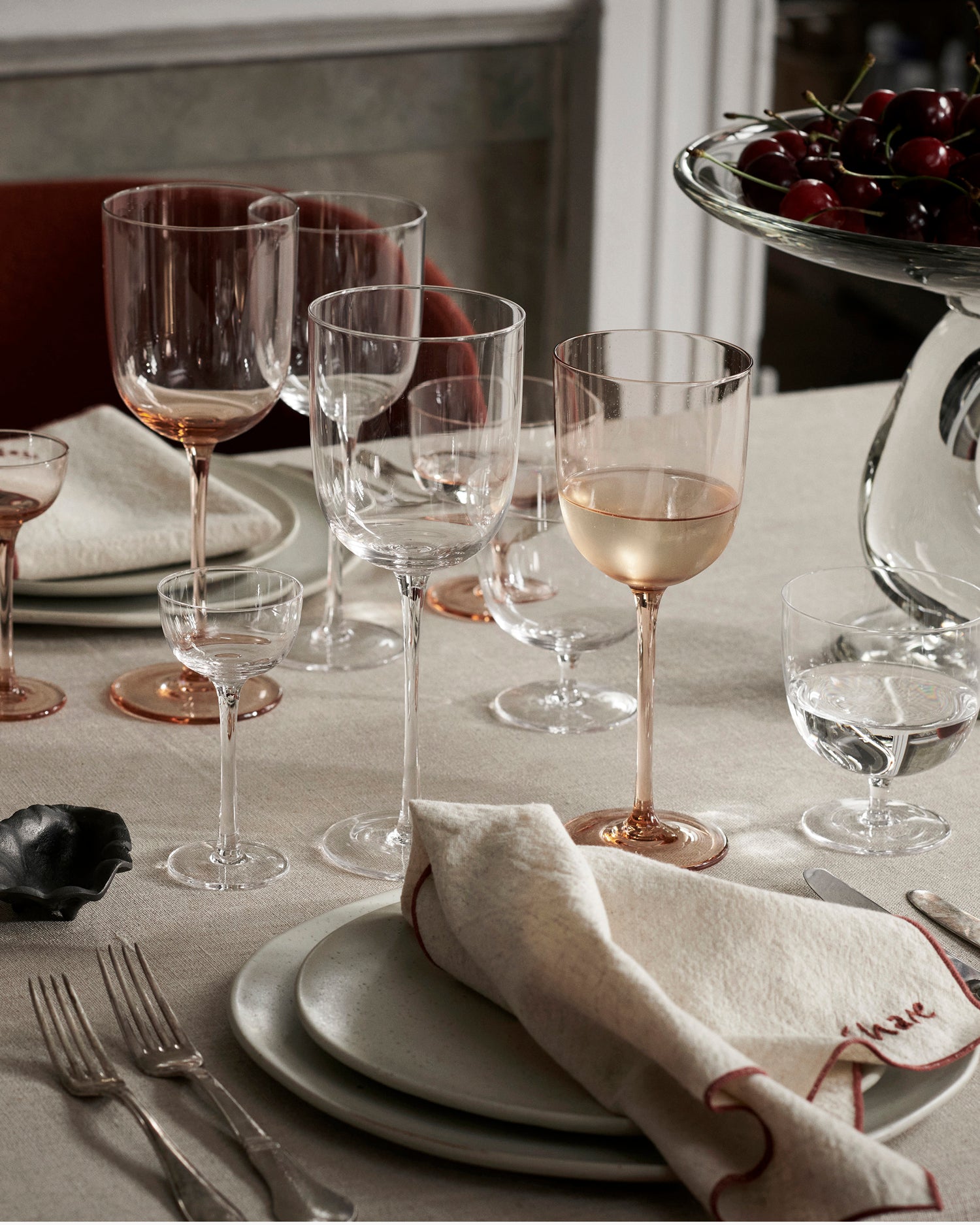 Host Red Wine Glasses Set of 2 - Blush