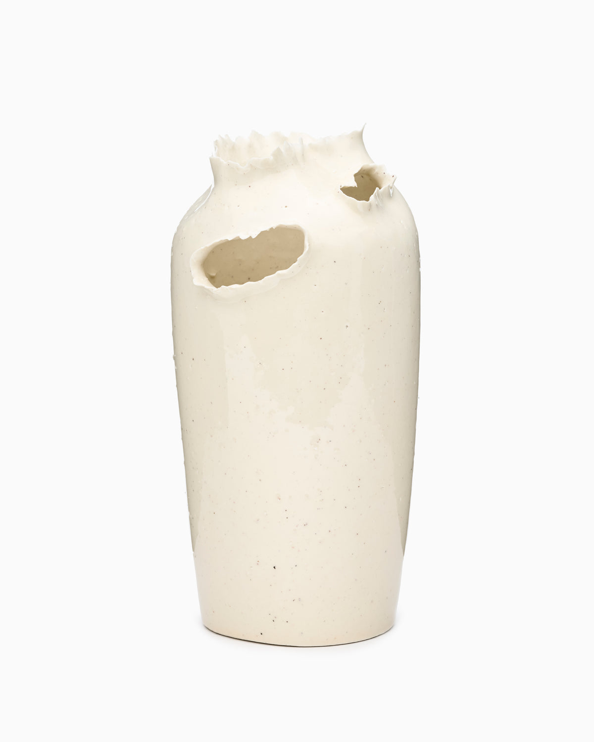 Tereo Tall Vase - Off-white Speckle