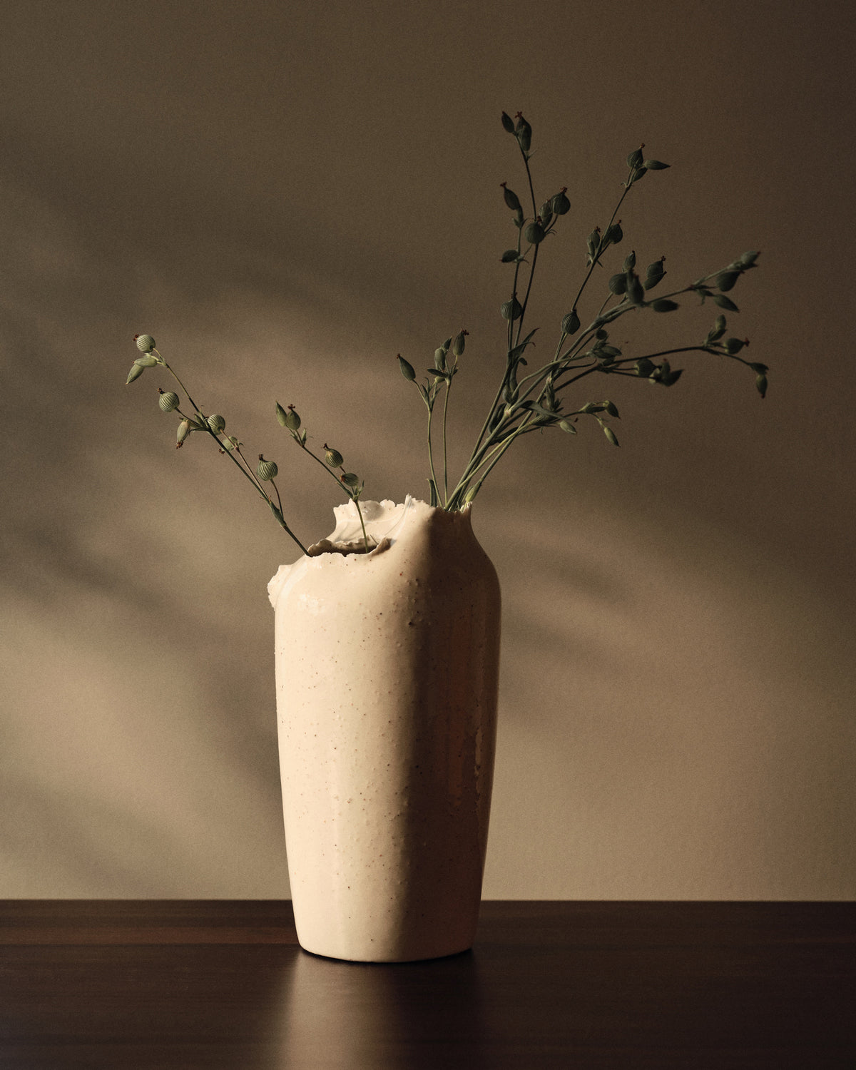 Tereo Tall Vase - Off-white Speckle