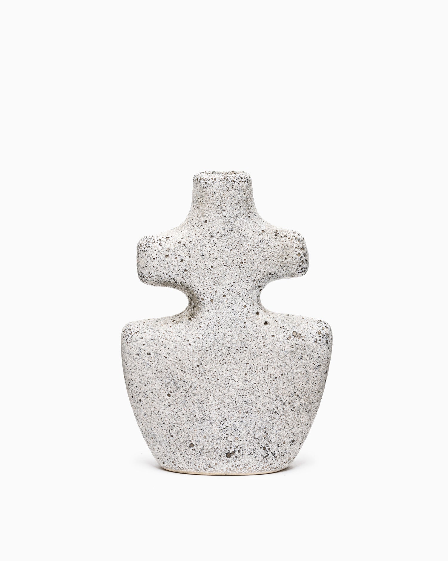 Medium Yara Candle Holder - Grey Pumice