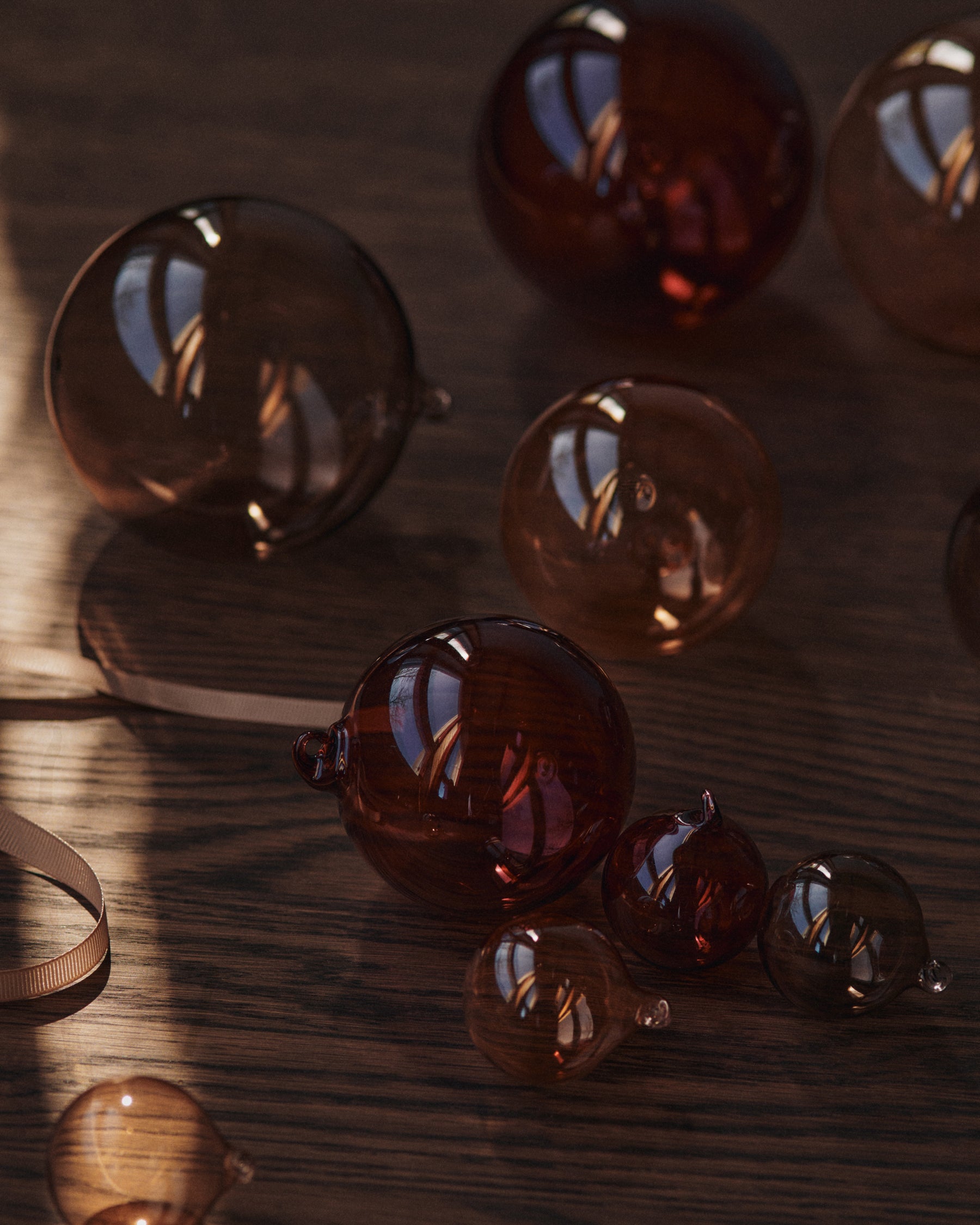 Glass Baubles - Medium Set of 3