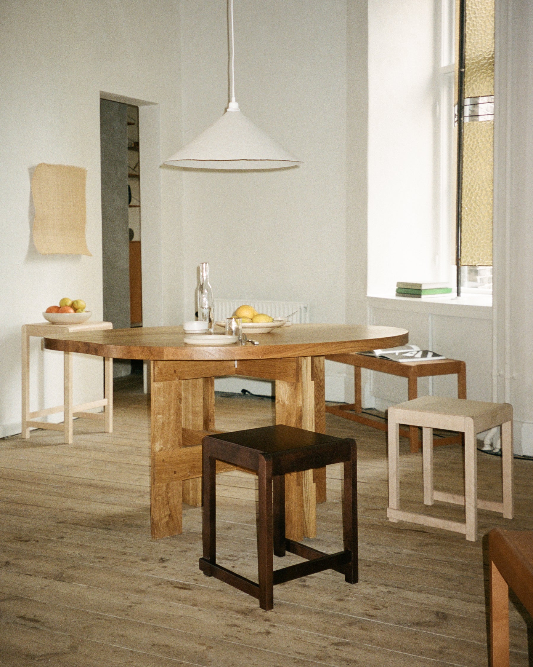 LOW STOOL 01 - Dark Brown Birch