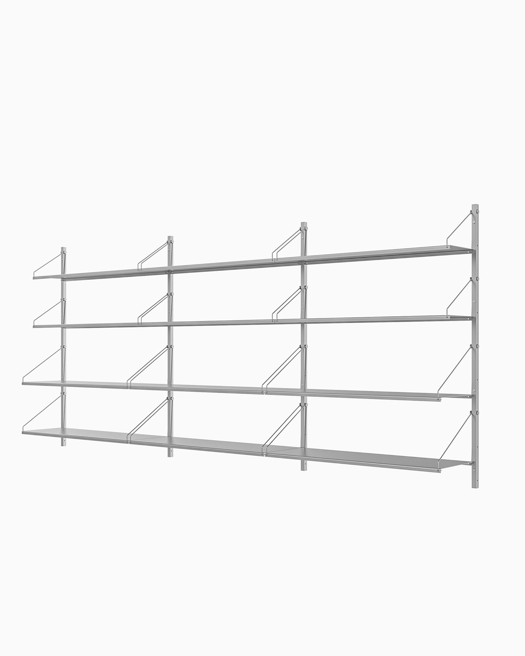 Shelf Library Triple Section - Stainless Steel H108xW80