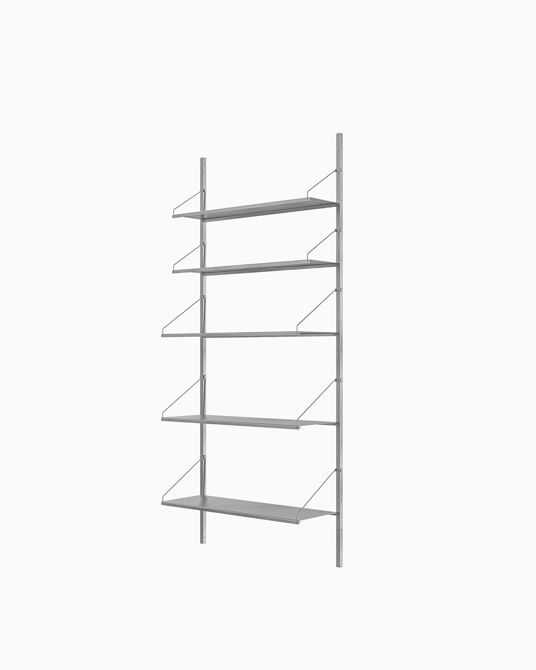 Shelf Library Single Section - Stainless Steel H185xW80