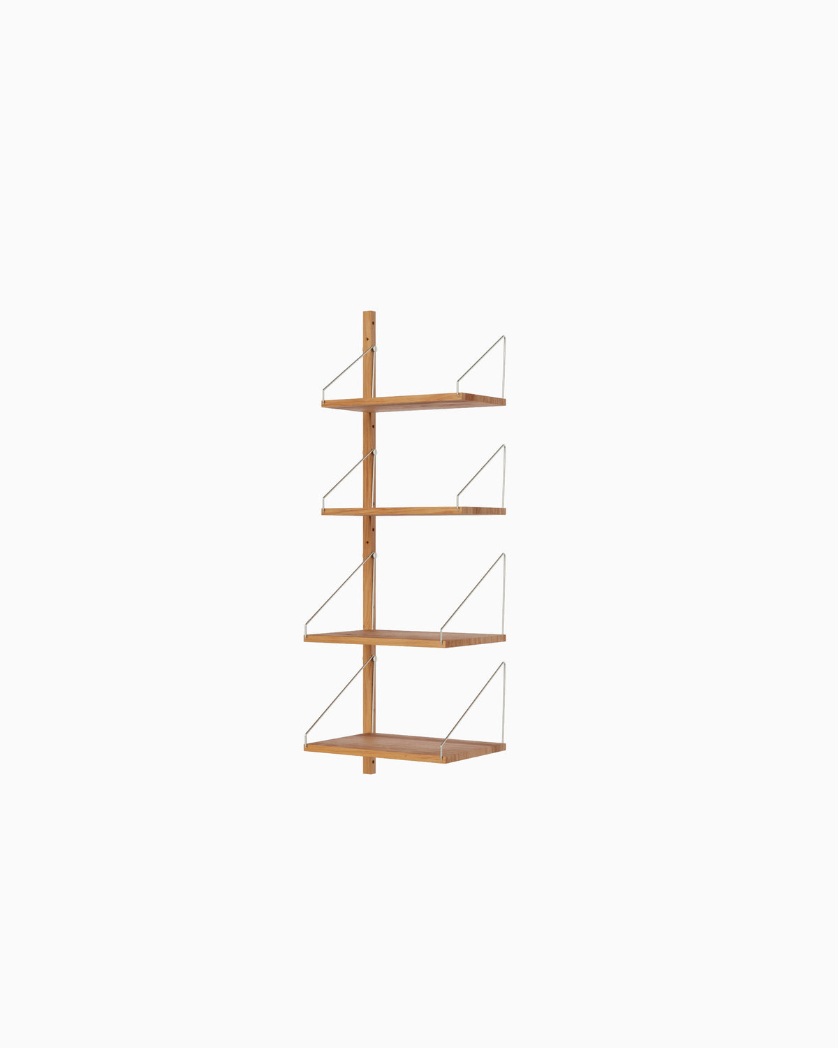 Feature Shelf Shelf Library Add-On Section - Natural Oak H114xW40