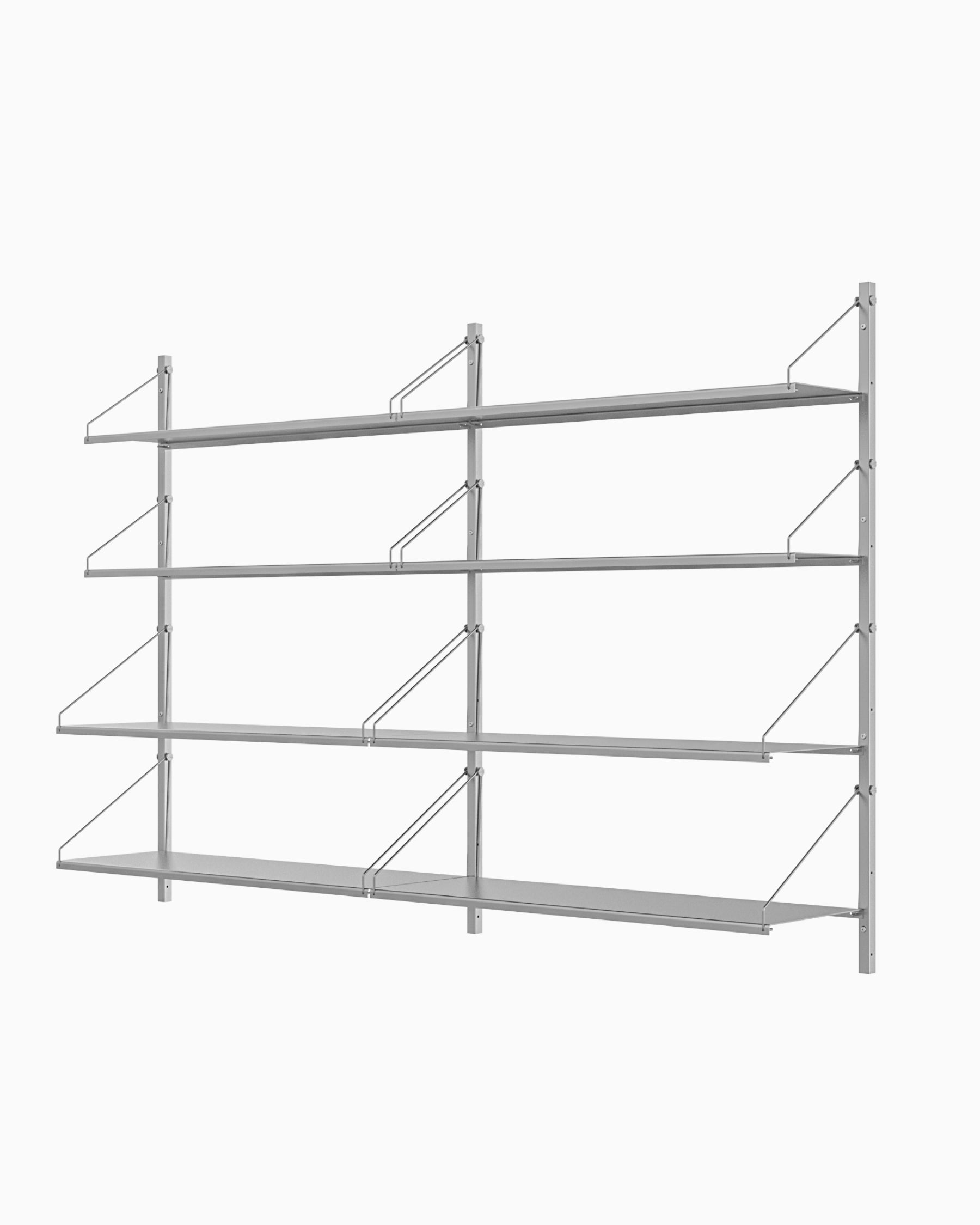 Shelf Library Double Section - Stainless Steel H108xW80
