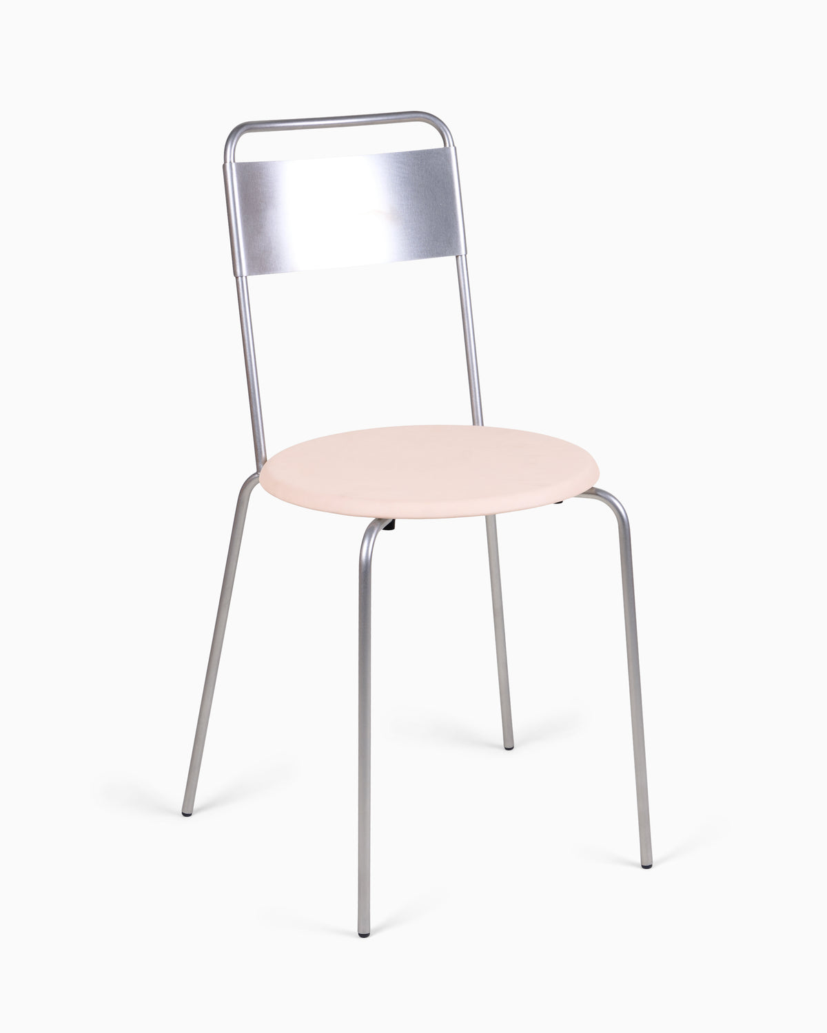 PETIT ROND CHAIR - Stainless Steel / Leather