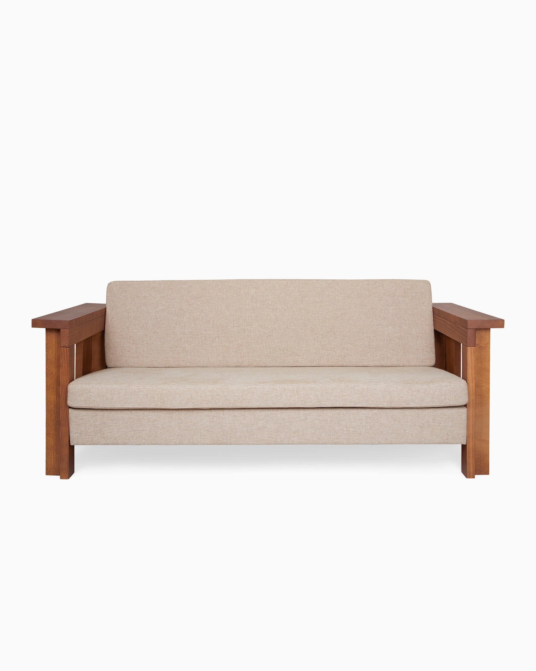 SYMMETRY COUCH - Ash Wood / Oat Fabric