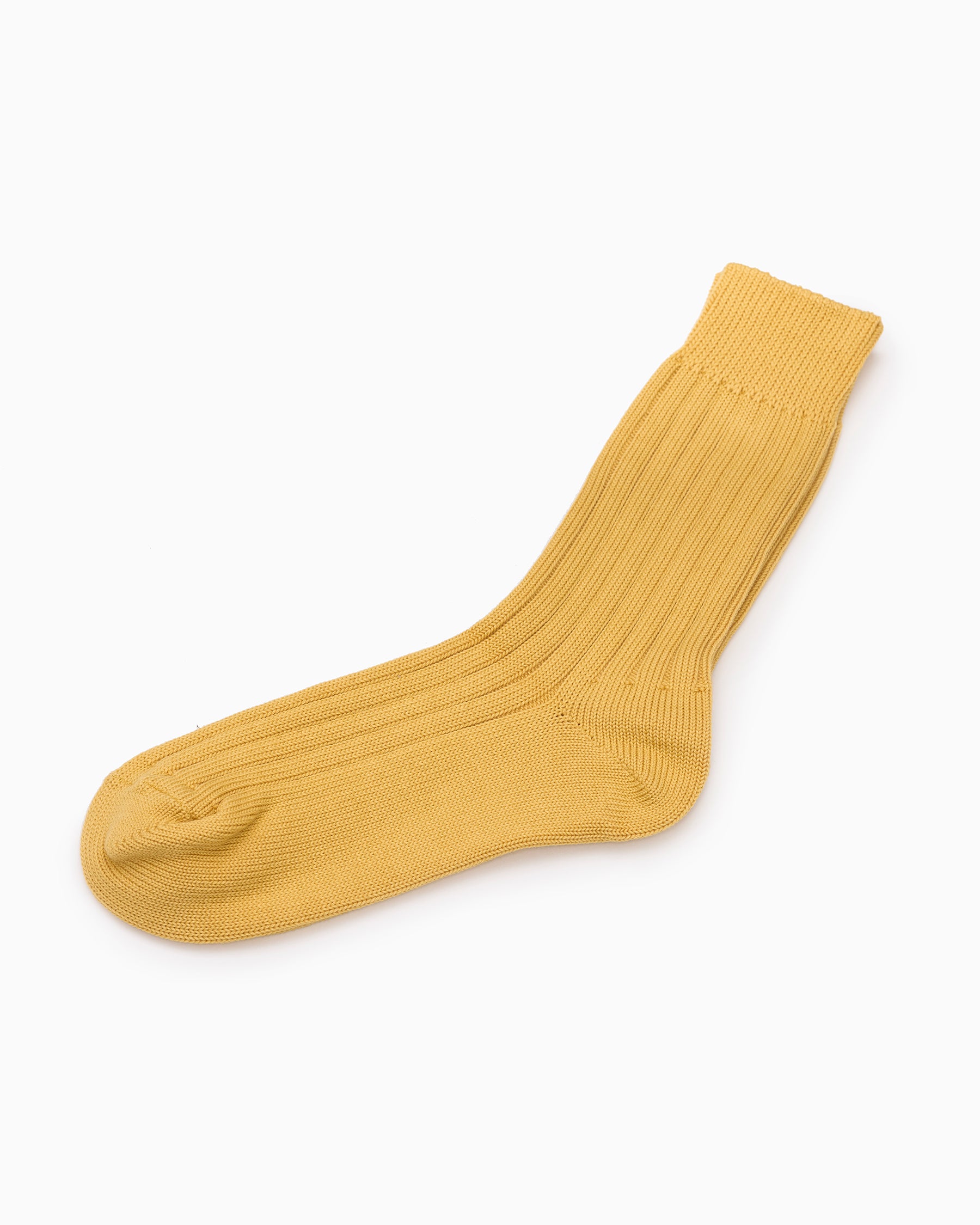 Egyptian Cotton Ribbed Socks - Susuki Gold
