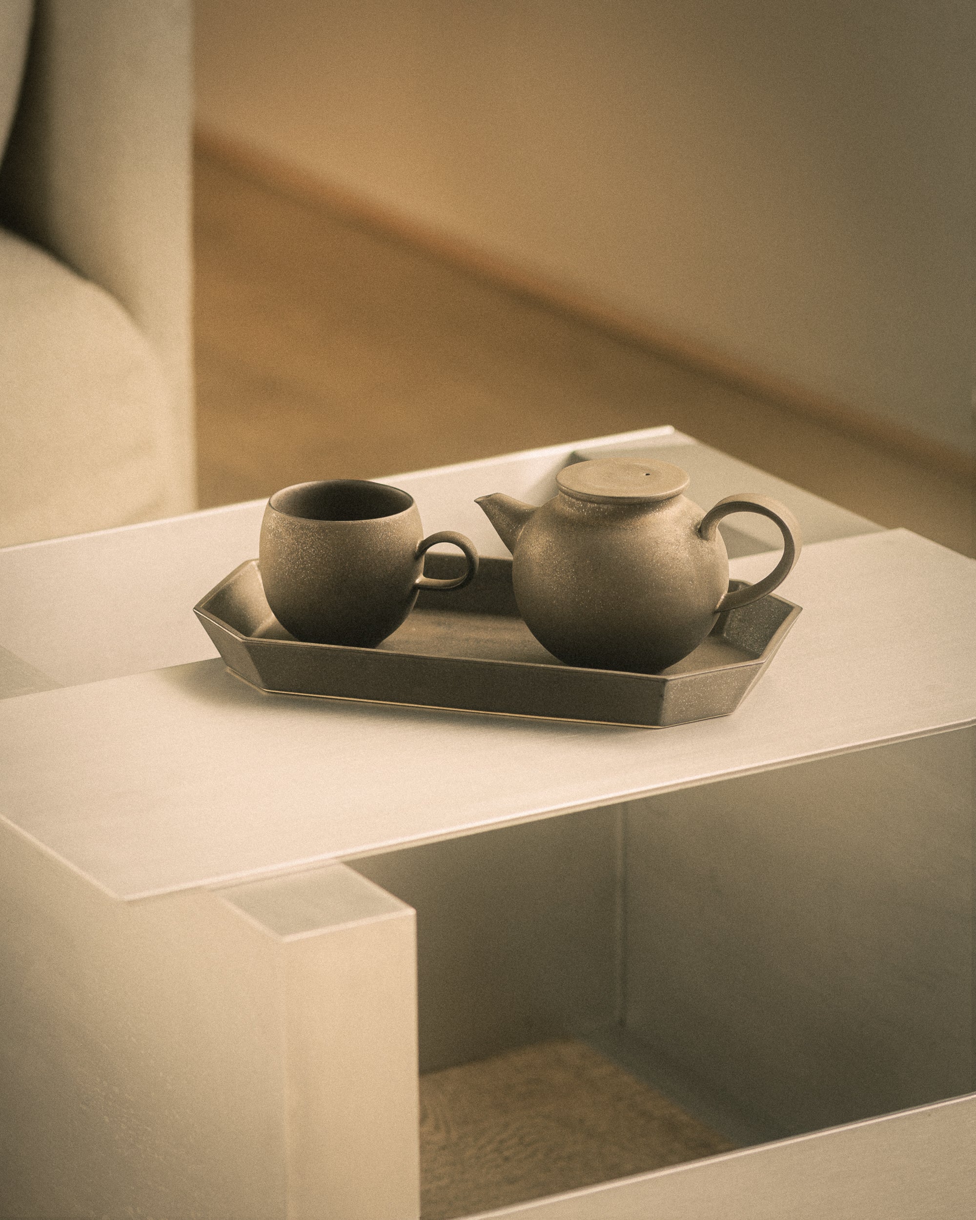 Round Teapot - Copper Brown