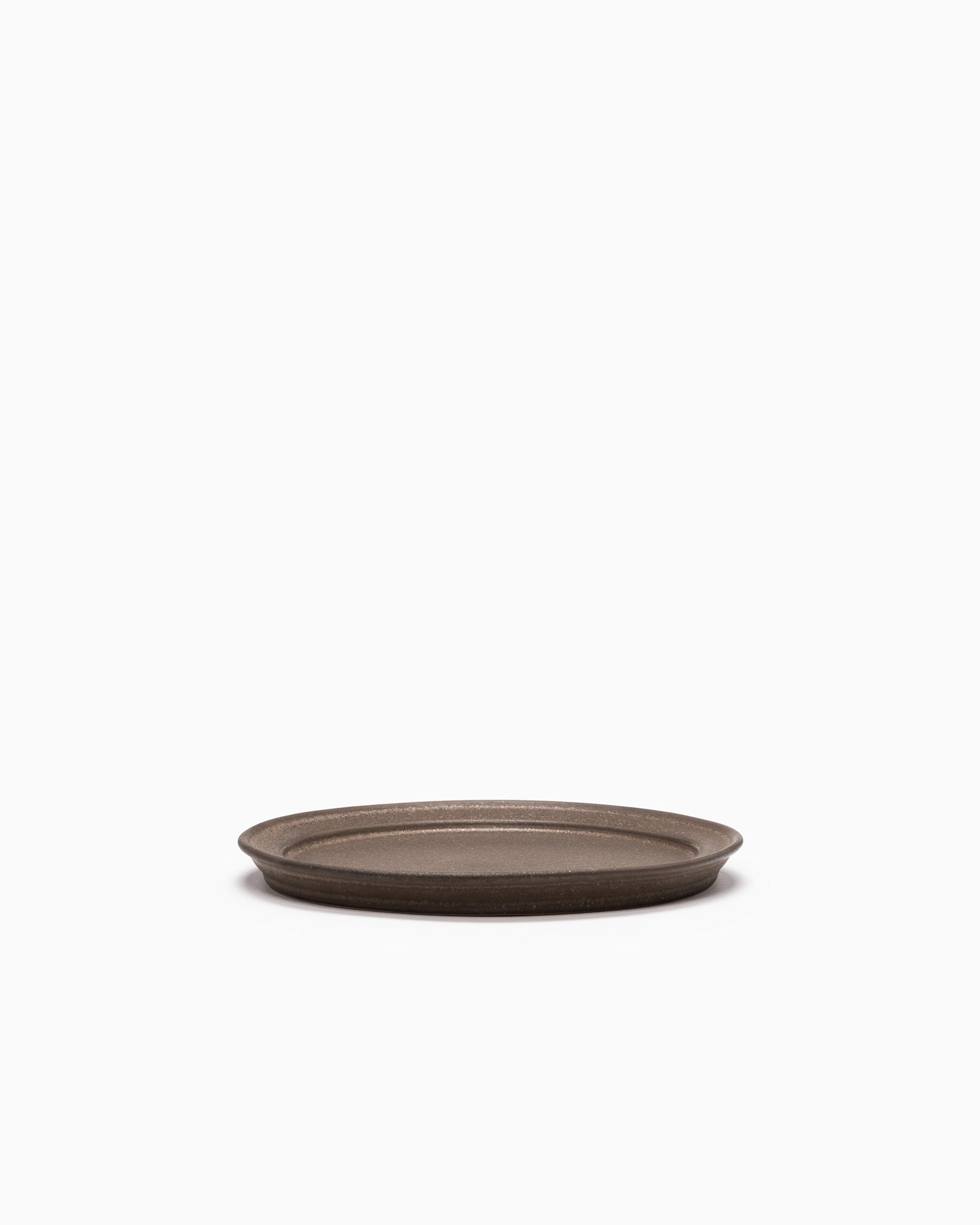 Narrow Rim Plate Small - Copper Brown