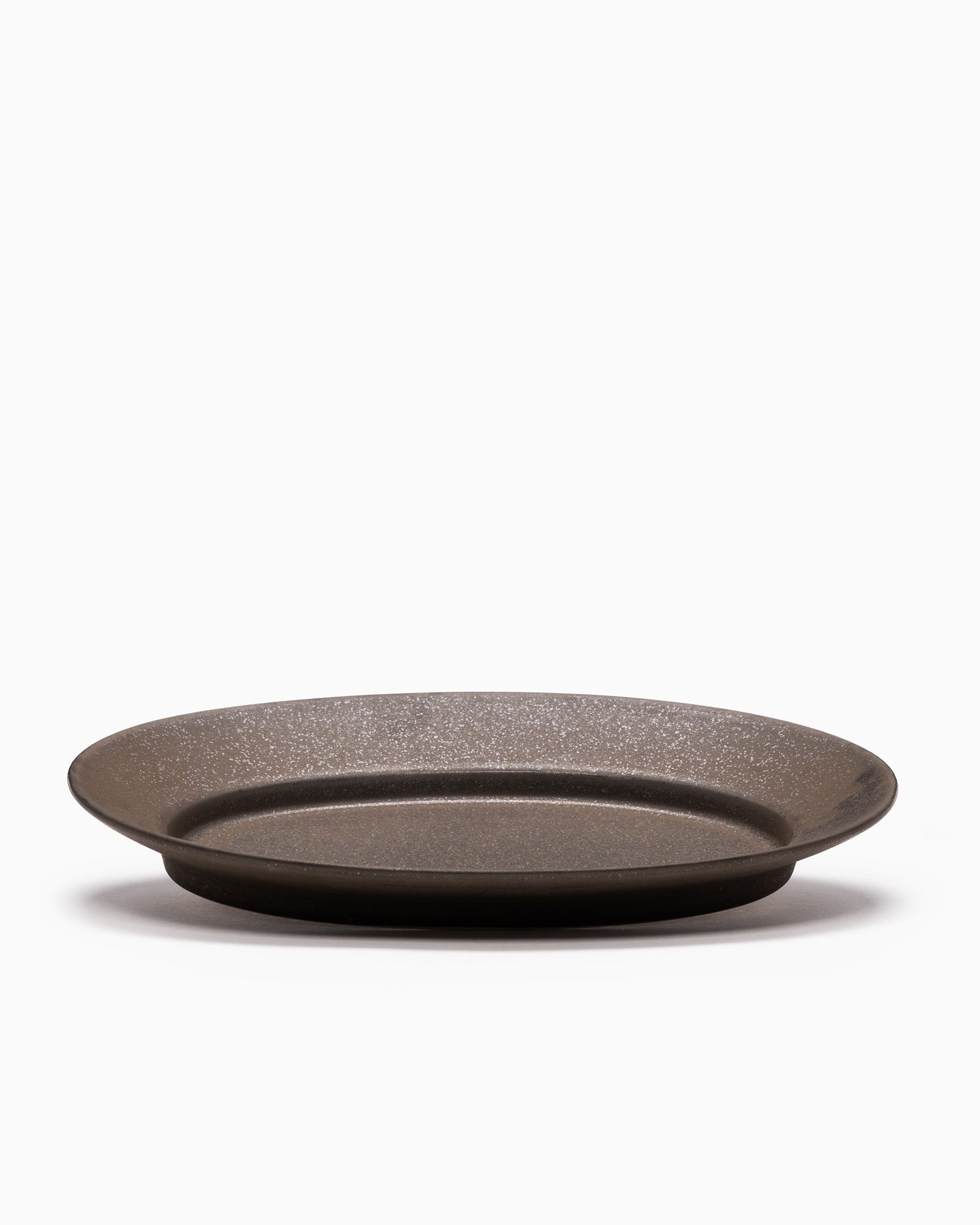 Rim Oval Plate Large - Copper Brown