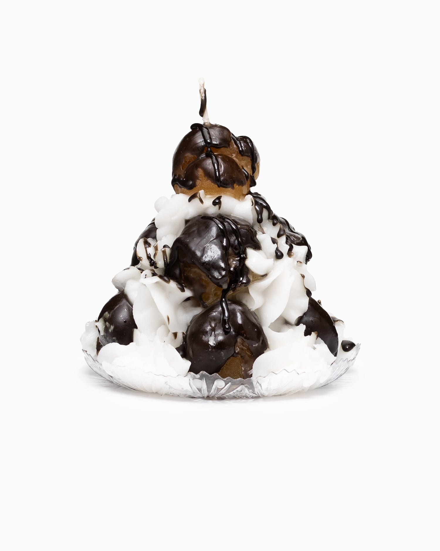 Mini Profiteroles Tower Candle - Chocolate