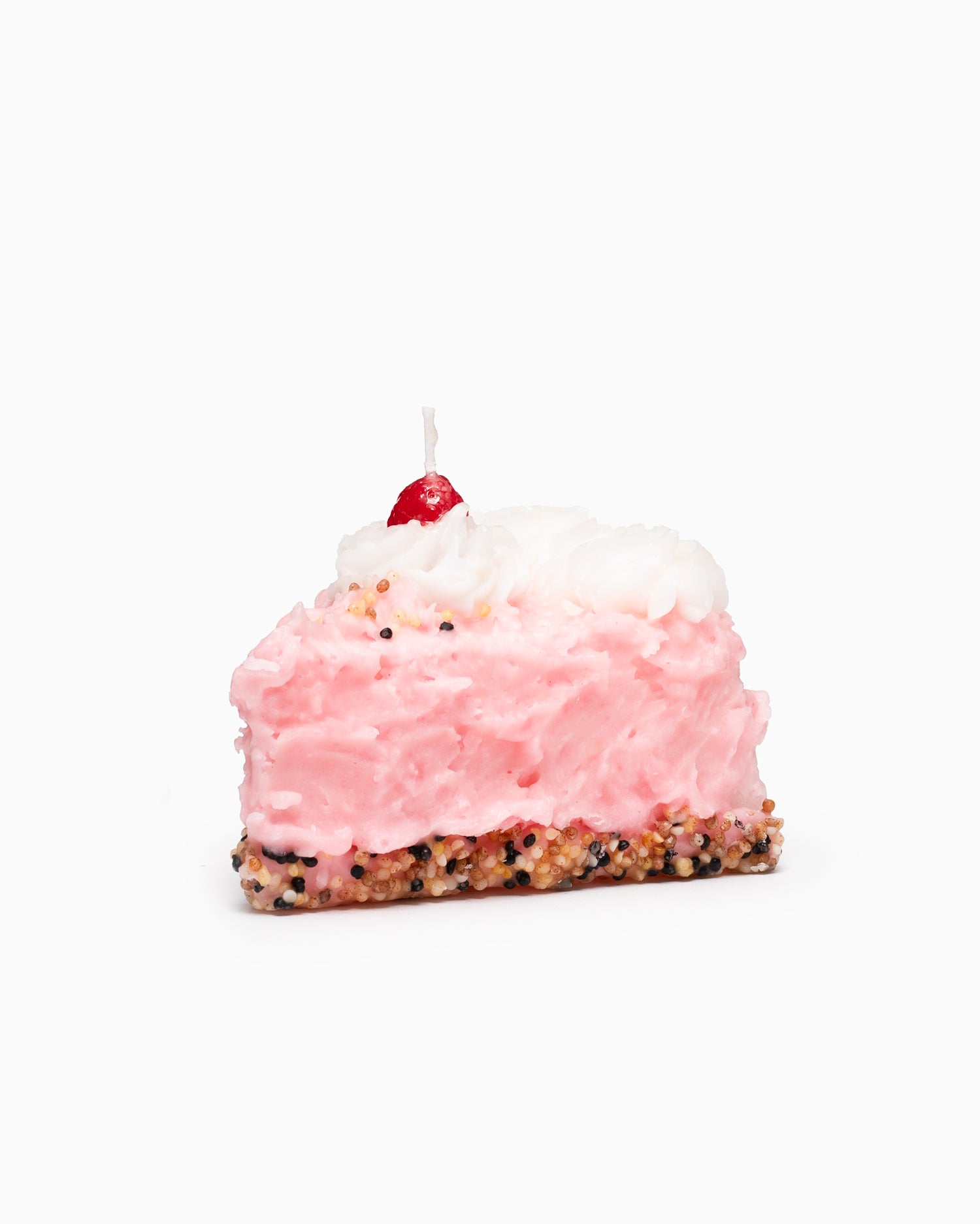 Slice of Pink Cake Candle
