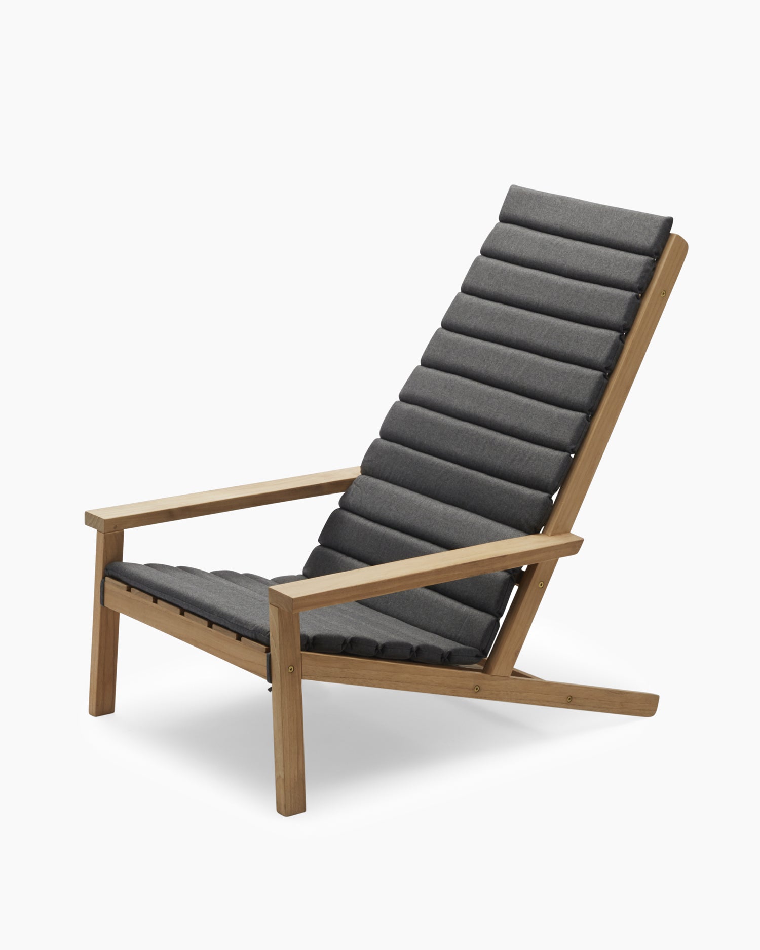 Between Lines Deck Chair Cushion - Charcoal