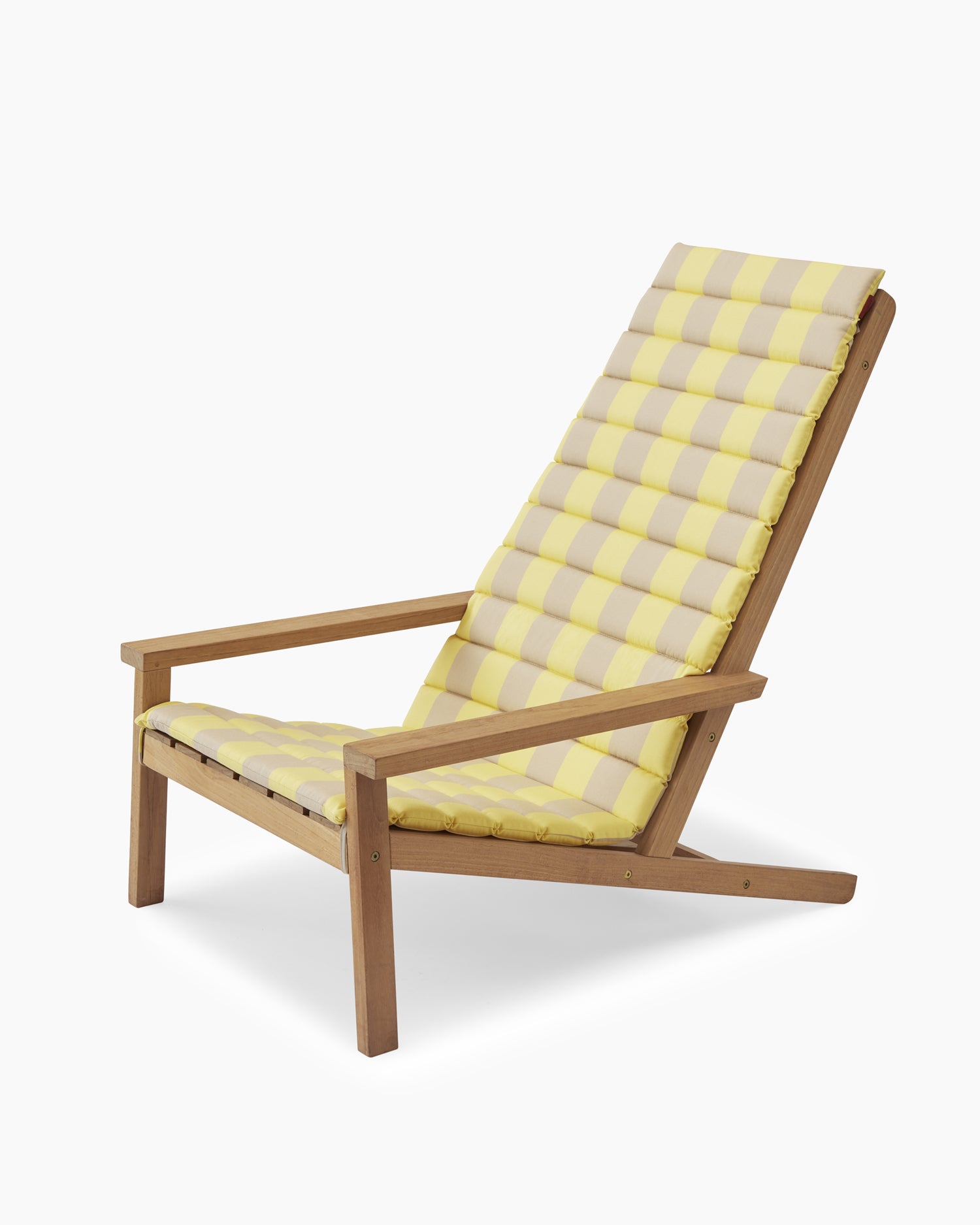 Between Lines Deck Chair Cushion - Lemon/Sand Stripe