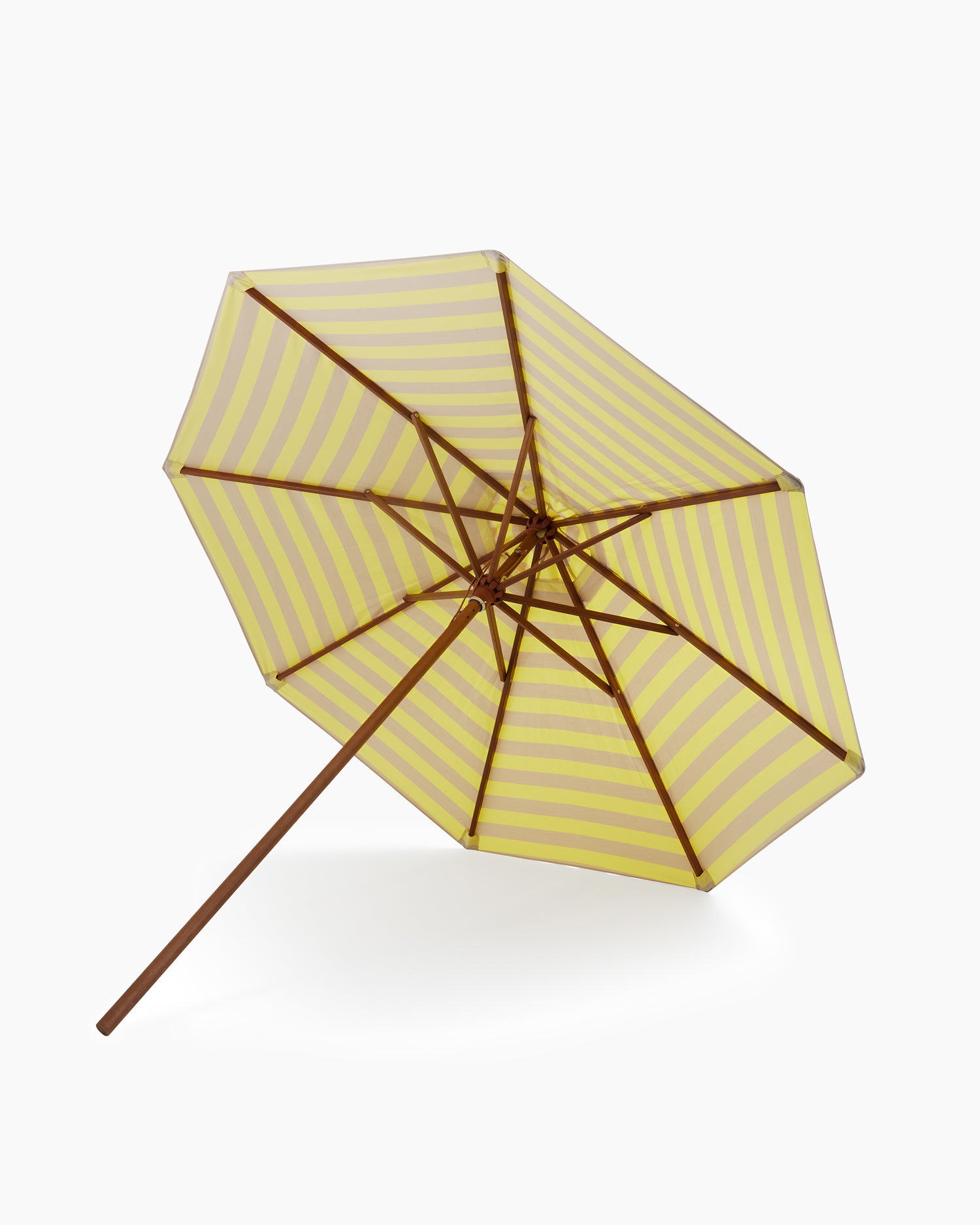 Messina Umbrella Ø300 - Lemon/Sand Stripe