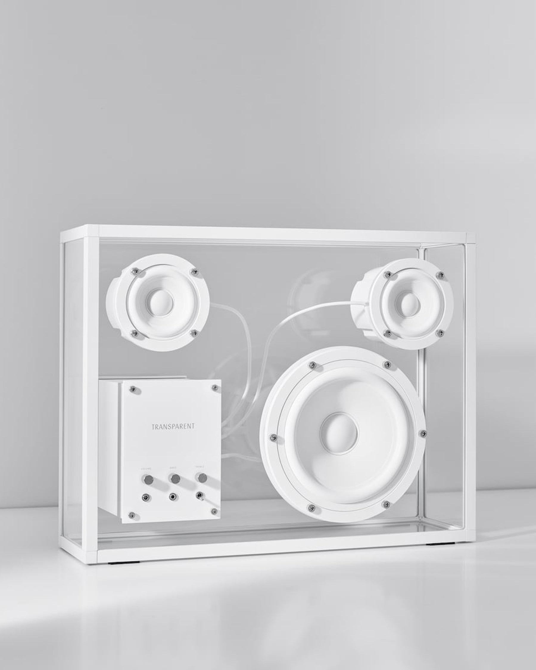 新品未開封 TRANSPARENT SPEAKER SMALL ホワイト lifeluck_tps-02