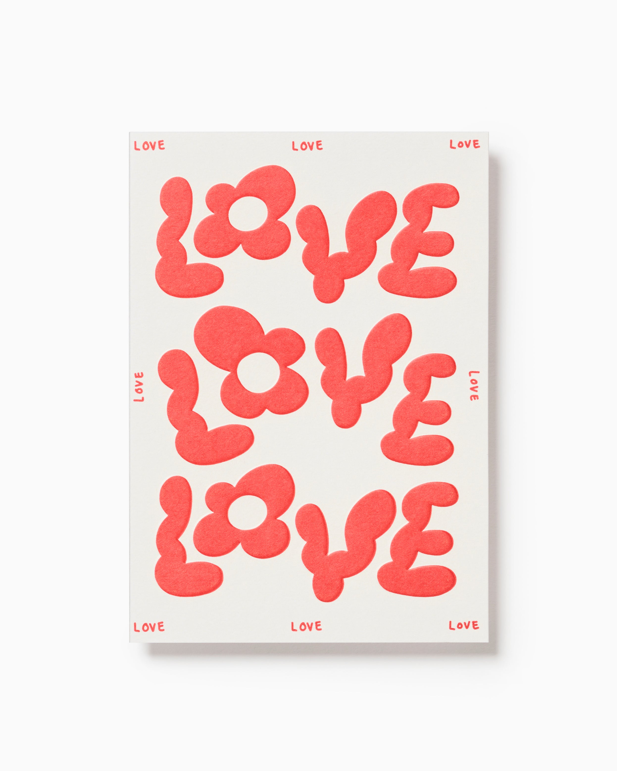 Love You More Embossed Greetings Card