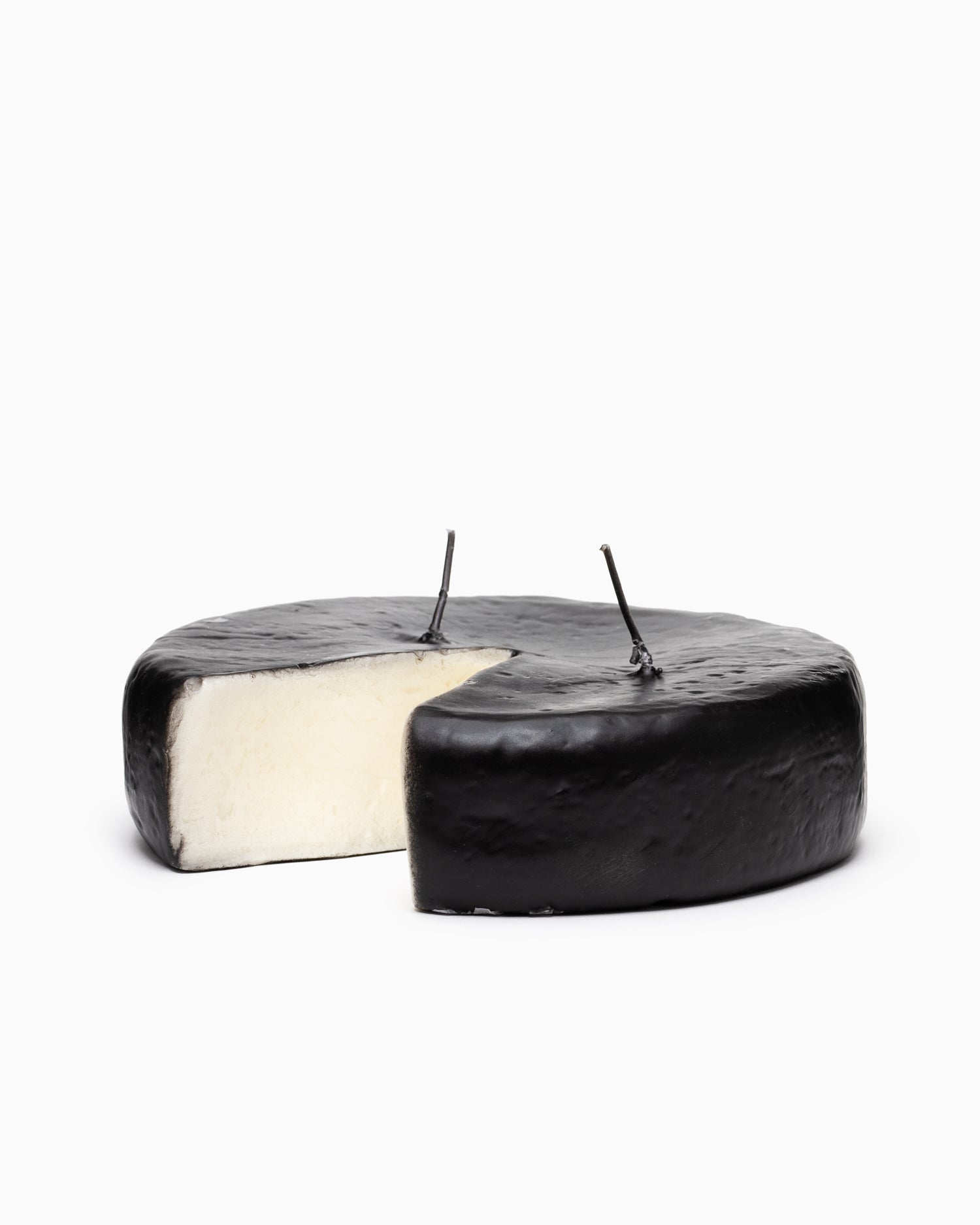 Cheese Wheel Candle - Black