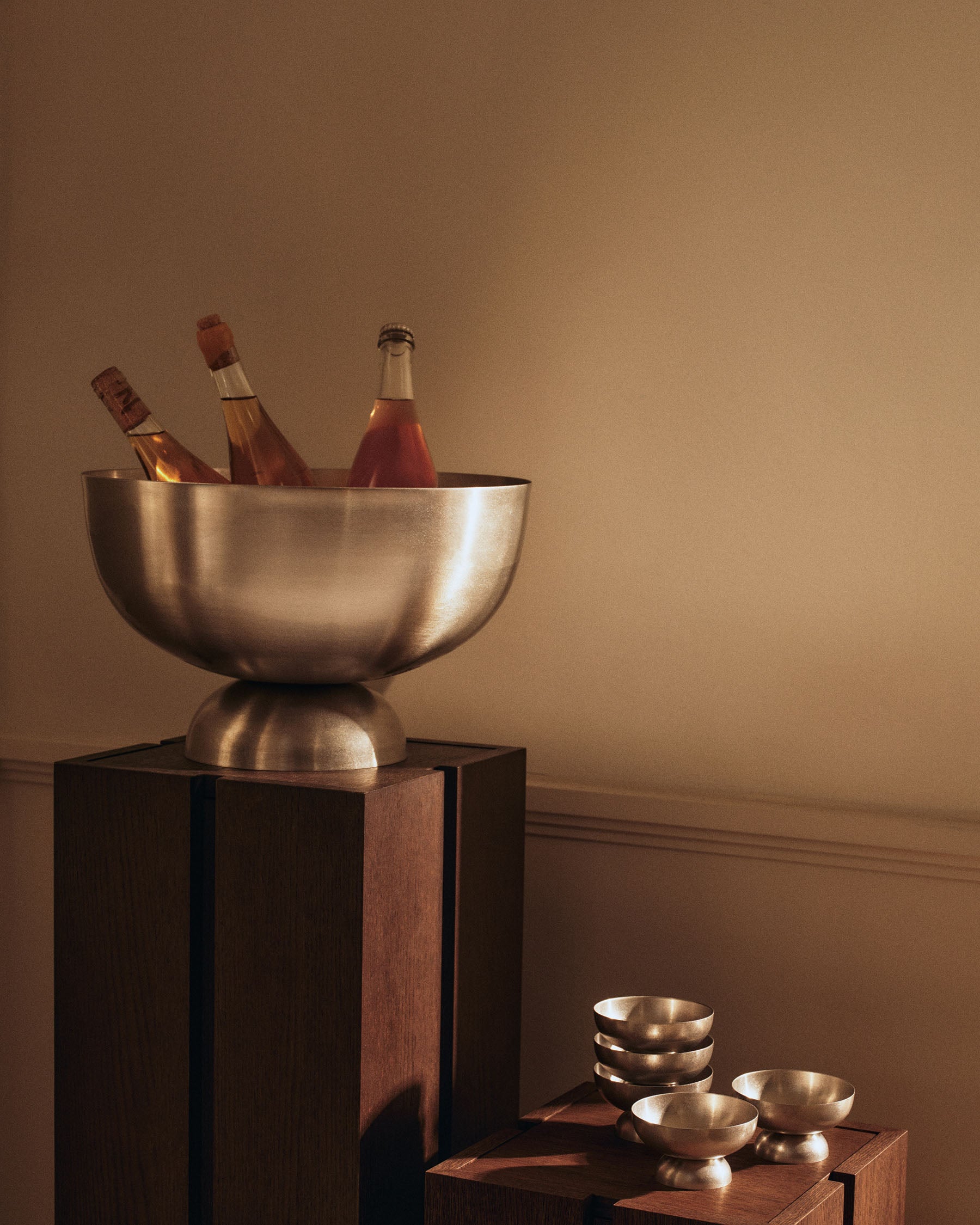 Tumbled Champagne Cooler - 38 - Stainless Steel