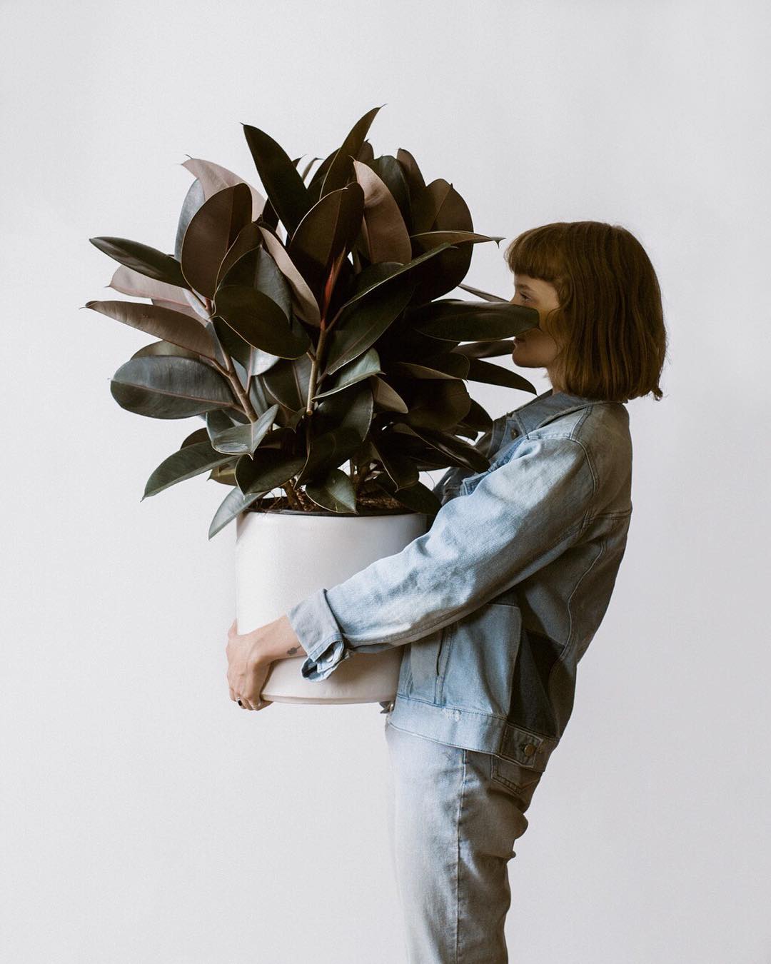 X-Large Matte White Cylinder Pot