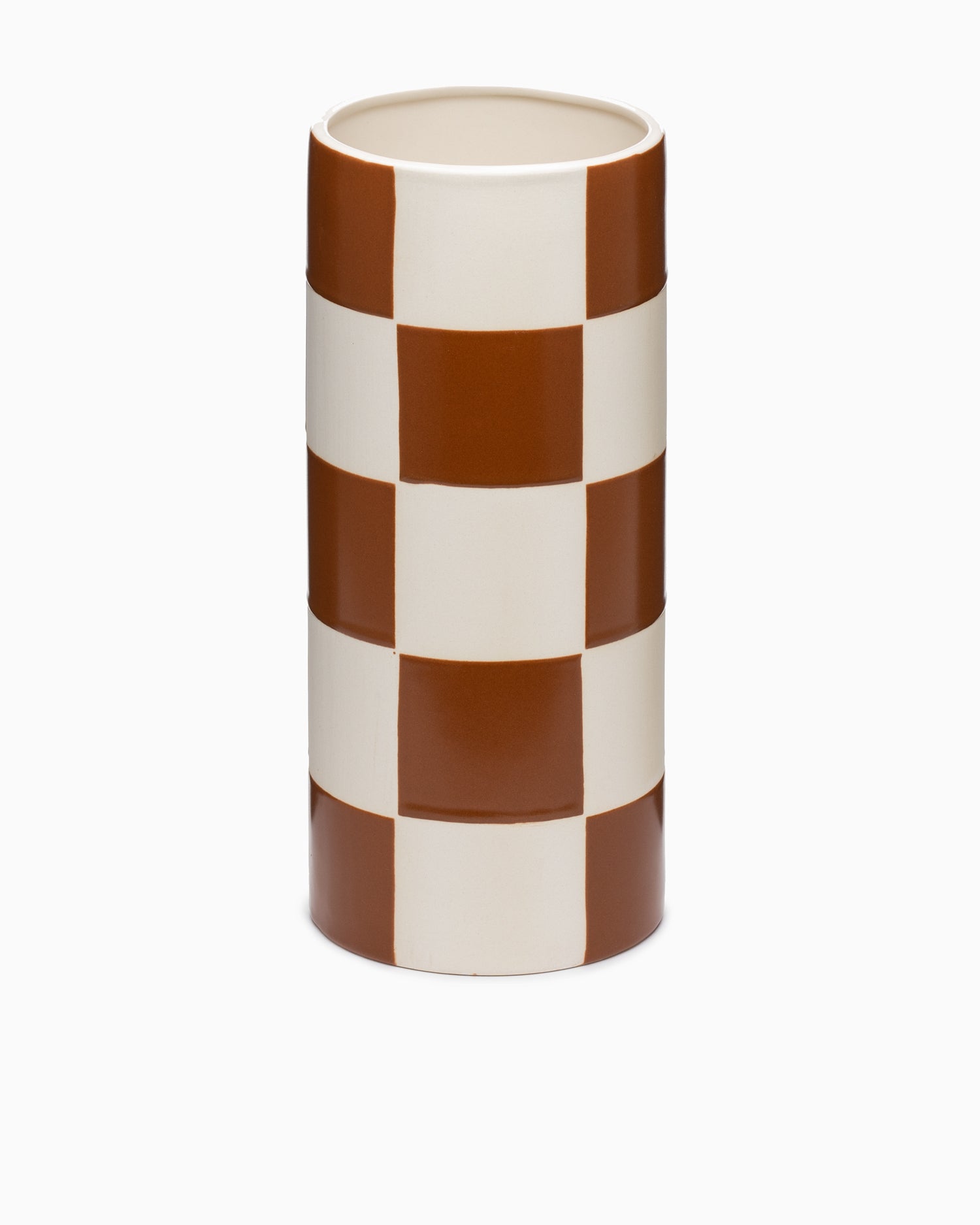 Checkerboard Vase - Terracotta