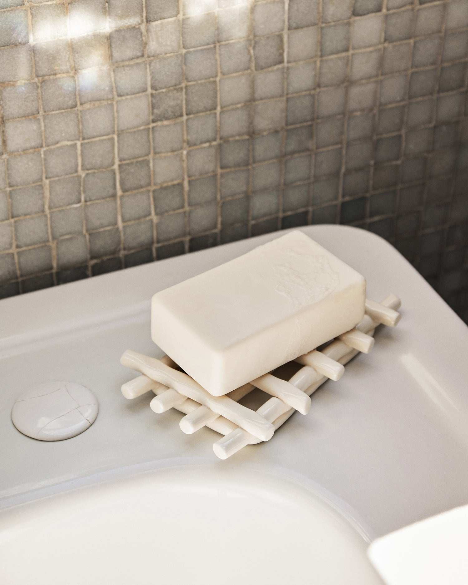 Ceramic Soap Tray - Off White
