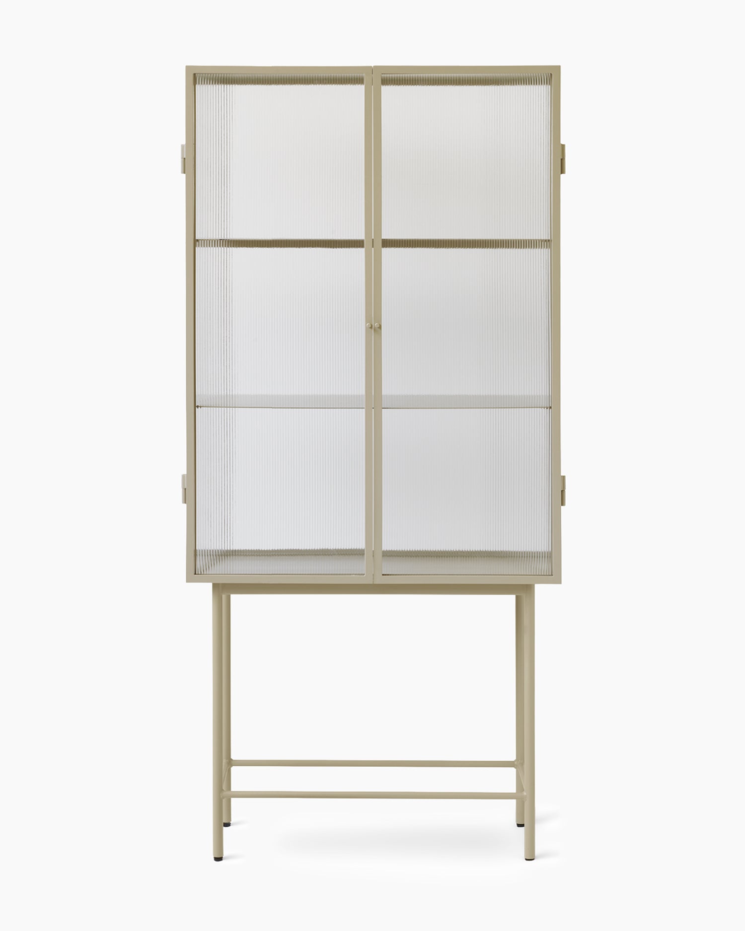 Haze Vitrine - Reeded Glass Cashmere