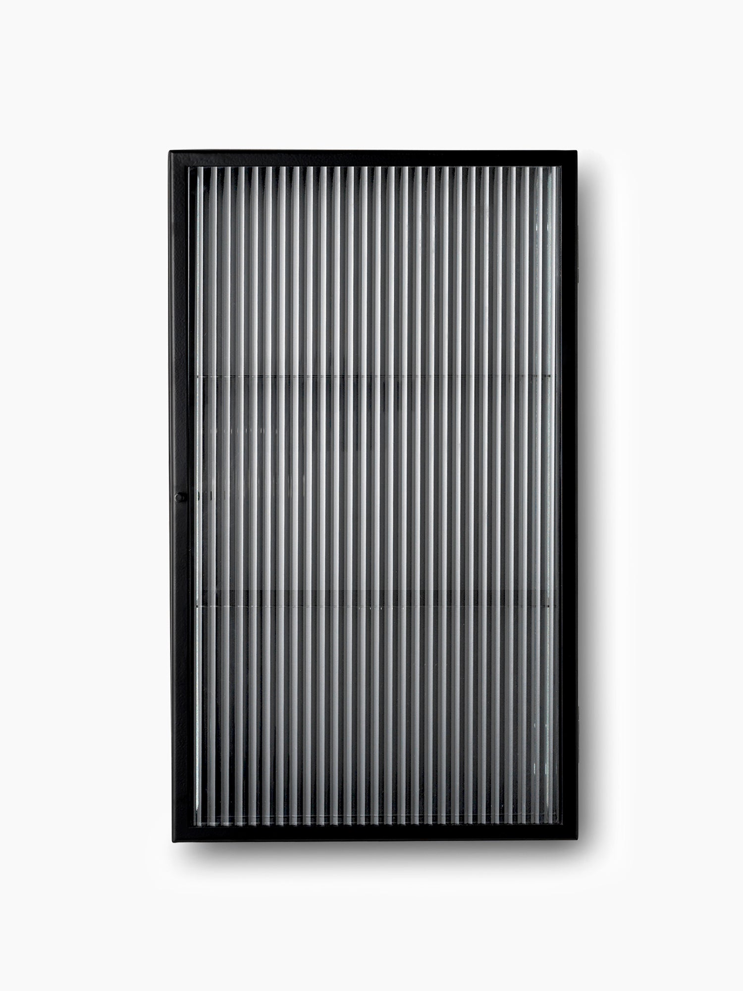 Haze Wall Cabinet - Reeded Glass Black