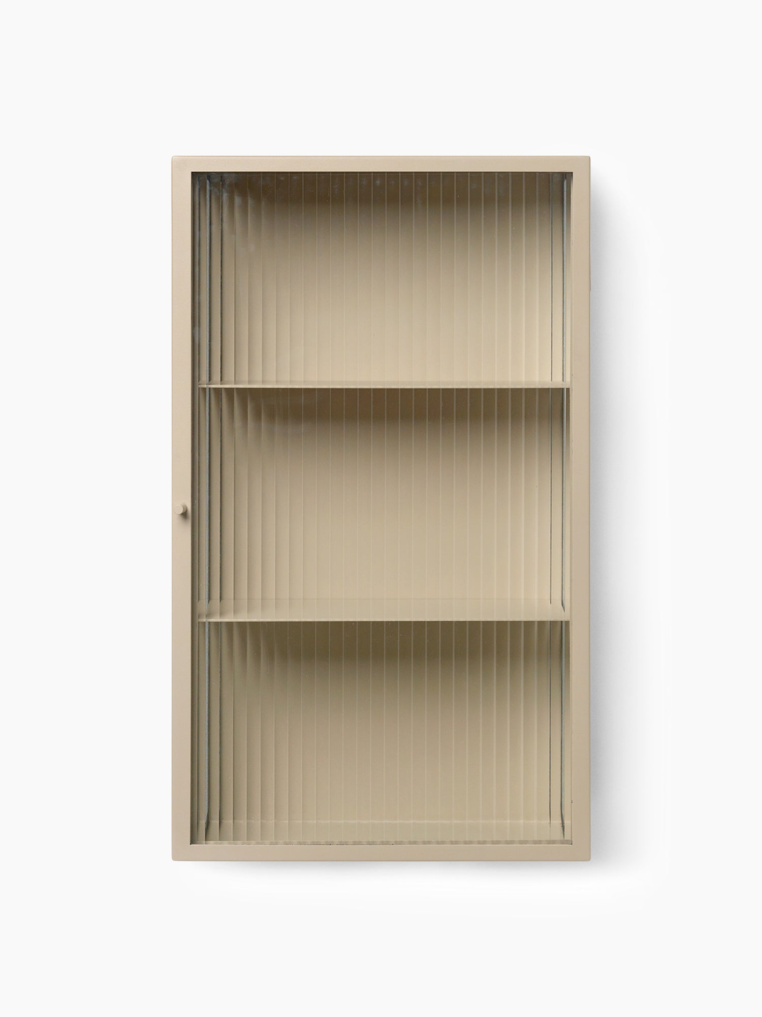 Haze Wall Cabinet - Reeded Glass Cashmere