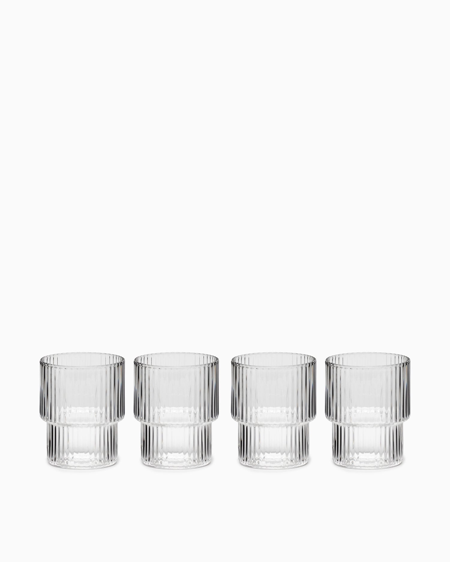 Ripple Small Glasses Set of 4 - Clear