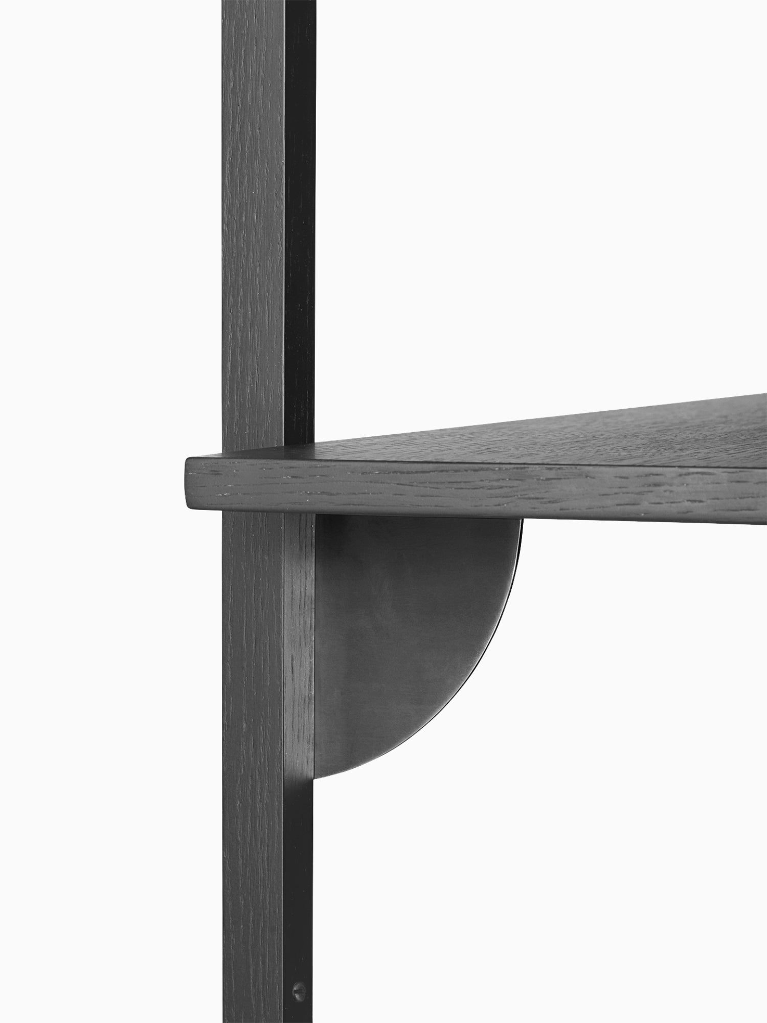 Sector Shelf Triple Narrow - Black Ash/Black Brass