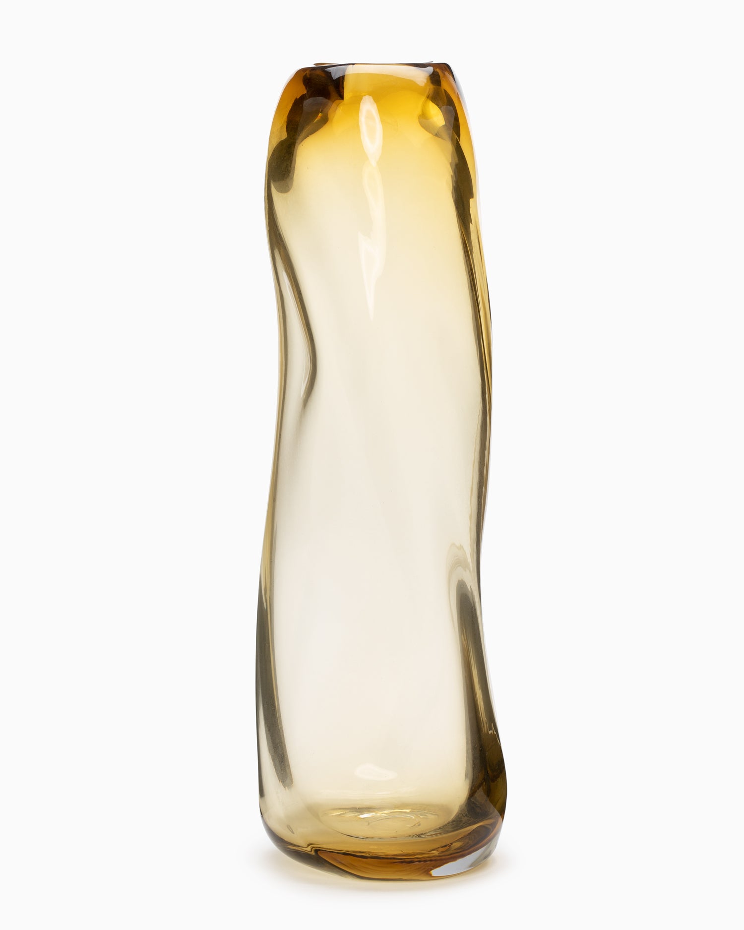 Water Swirl Vase Tall - Light Yellow