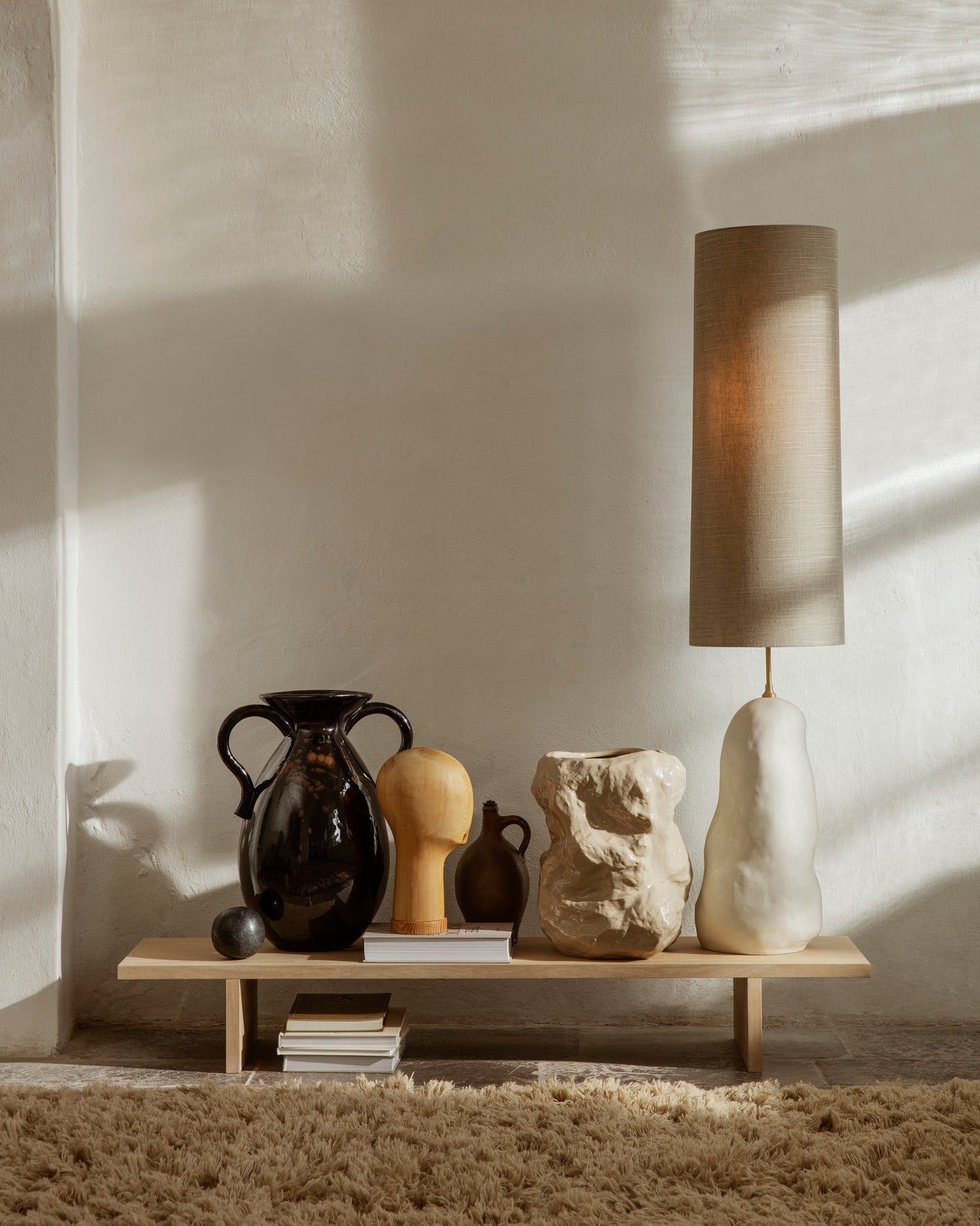 Hebe Lamp Base Large - Off White