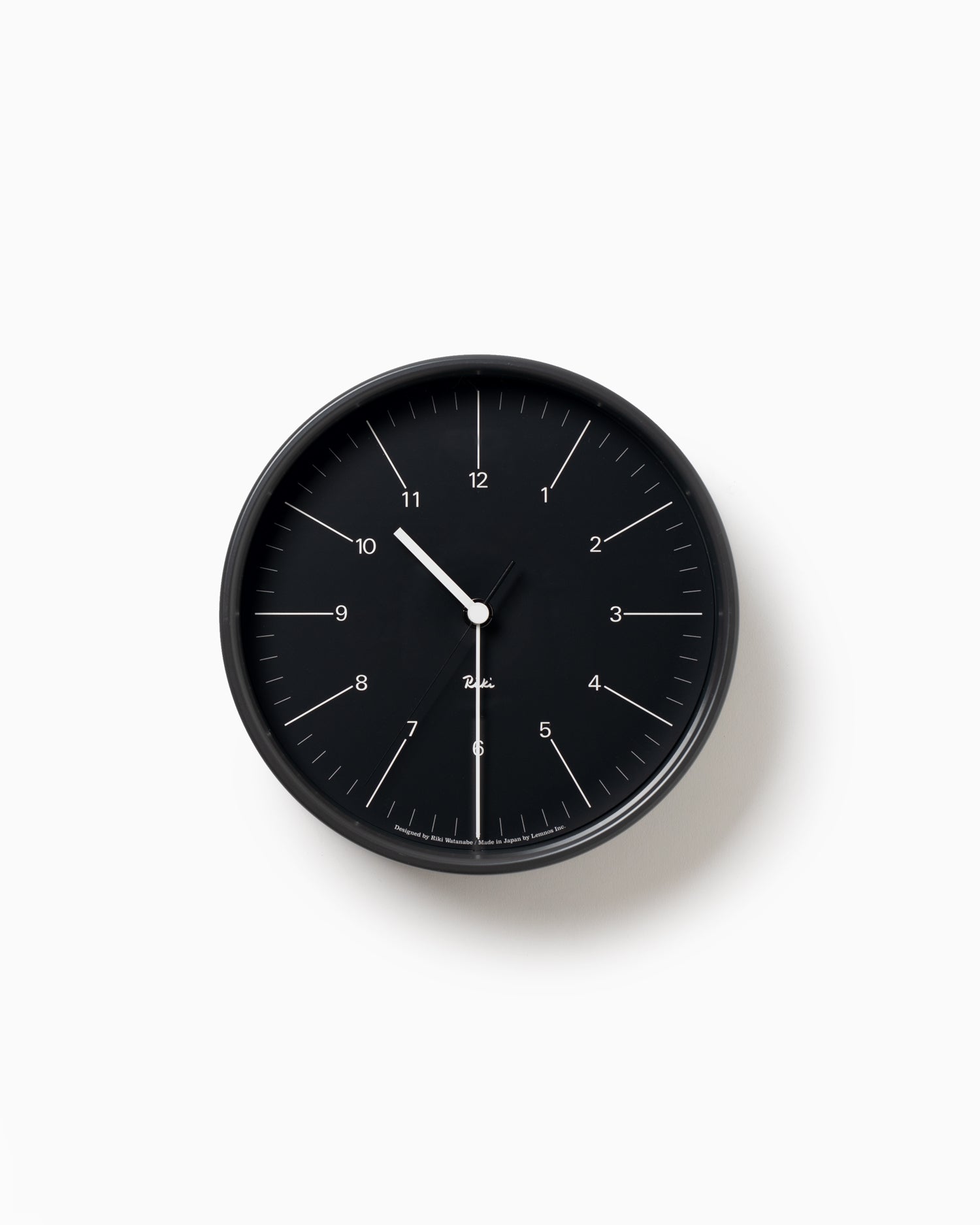 Riki Steel Clock Black - Lemnos
