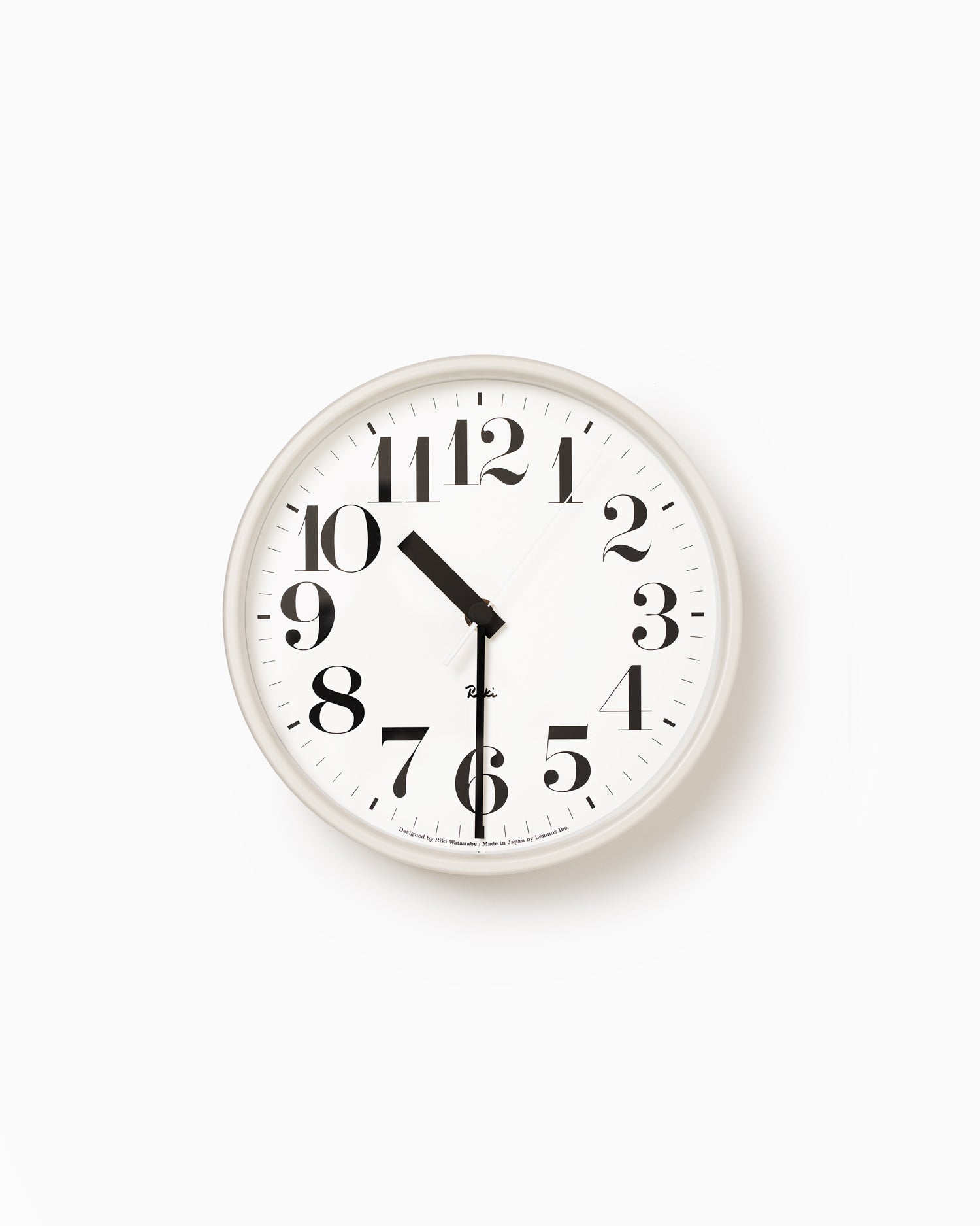 Riki Steel Clock White - Lemnos