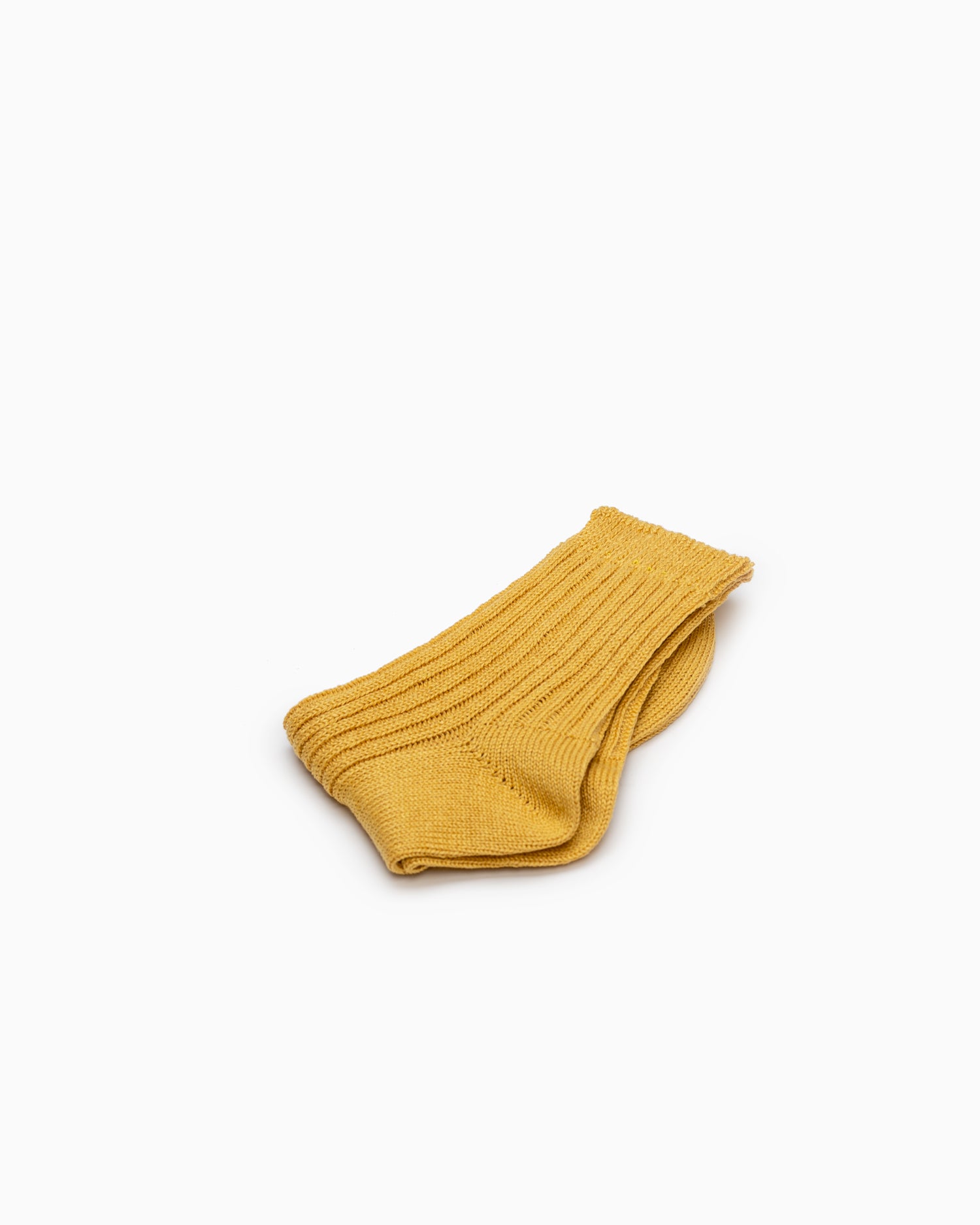 Linen Ribbed Socks - Yellow