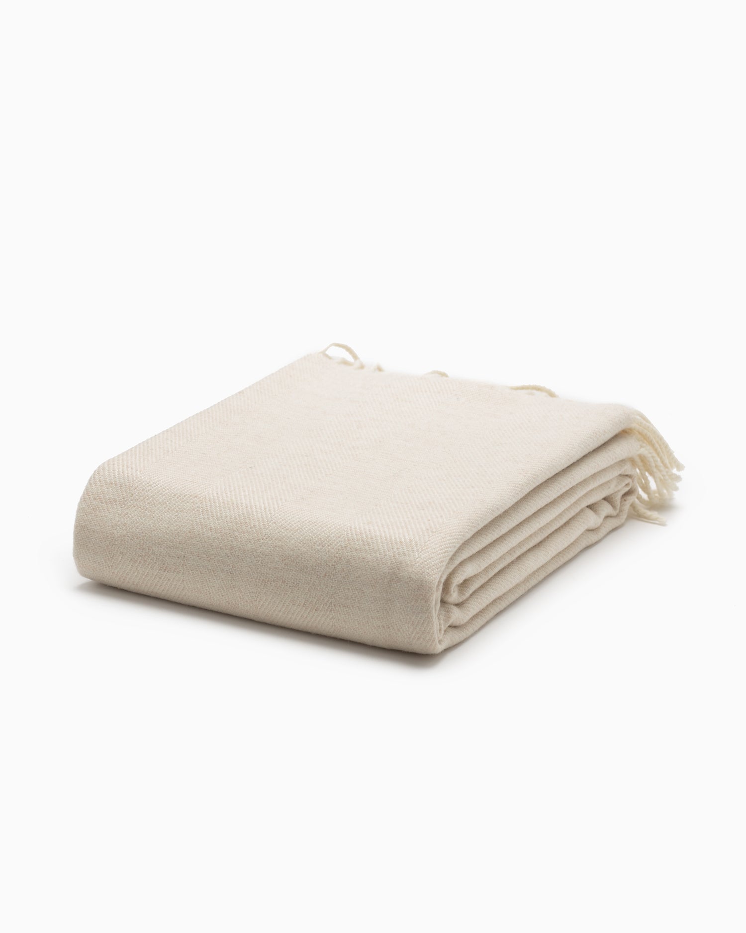 OFS. Merino Lambswool Throw - Linen