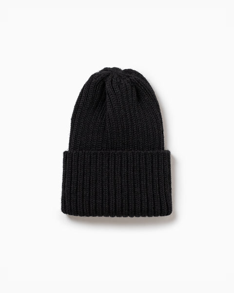 帽子 soduk 23AW flat knit cap BLACK PS_BW_HMC2BK_F.png
