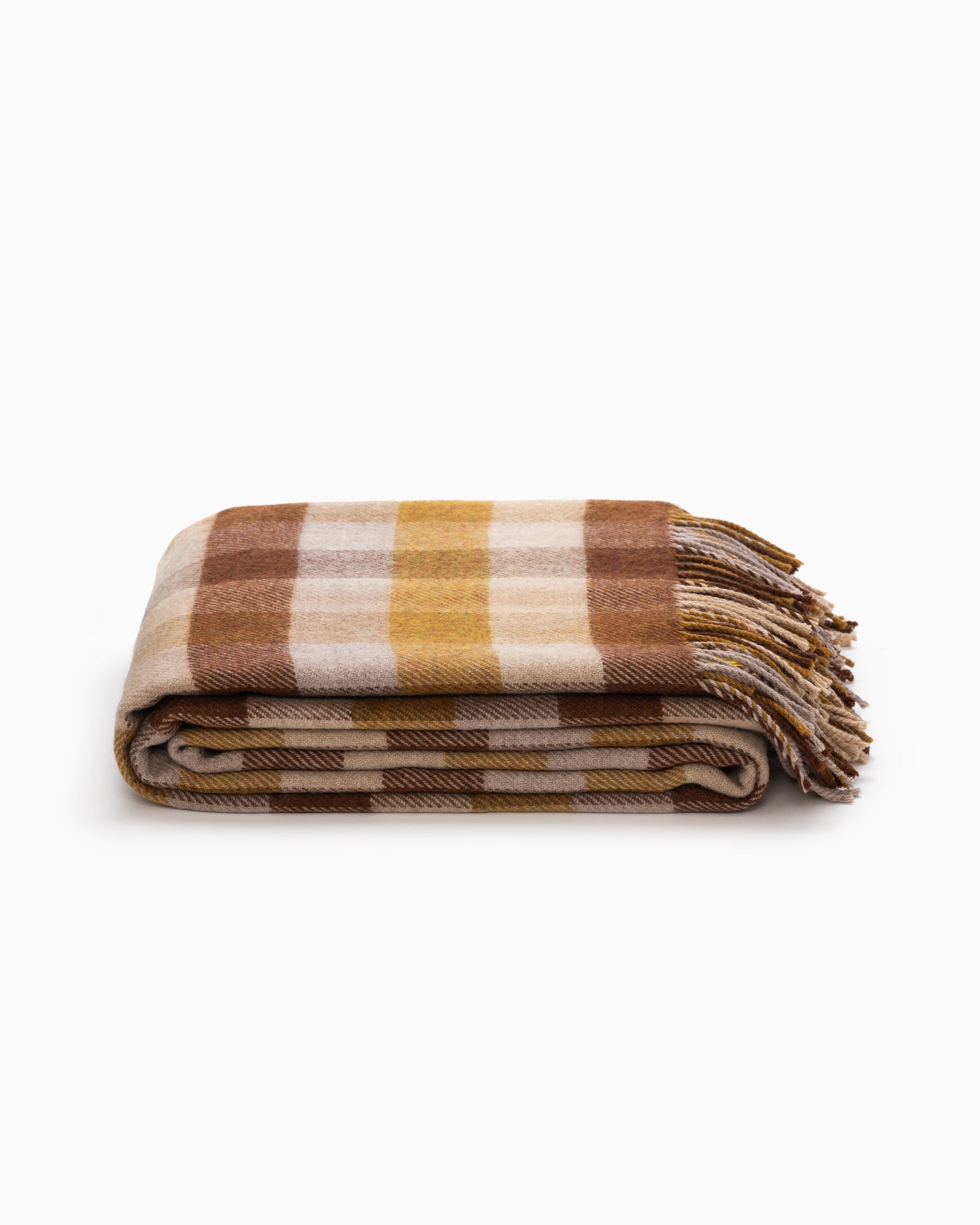 OFS. Merino Lambswool Throw - Caramello