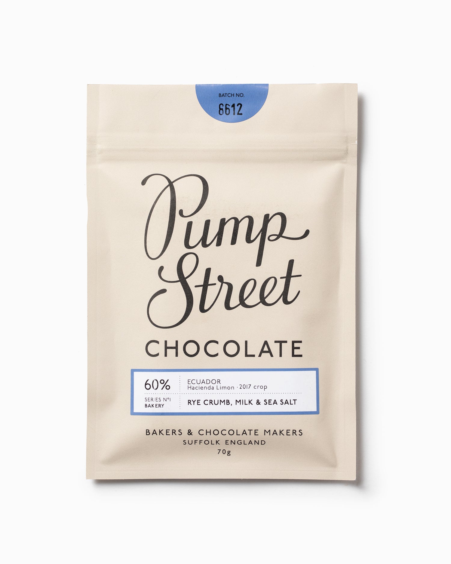 Rye Crumb, Milk & Sea Salt - Pump Street Chocolate