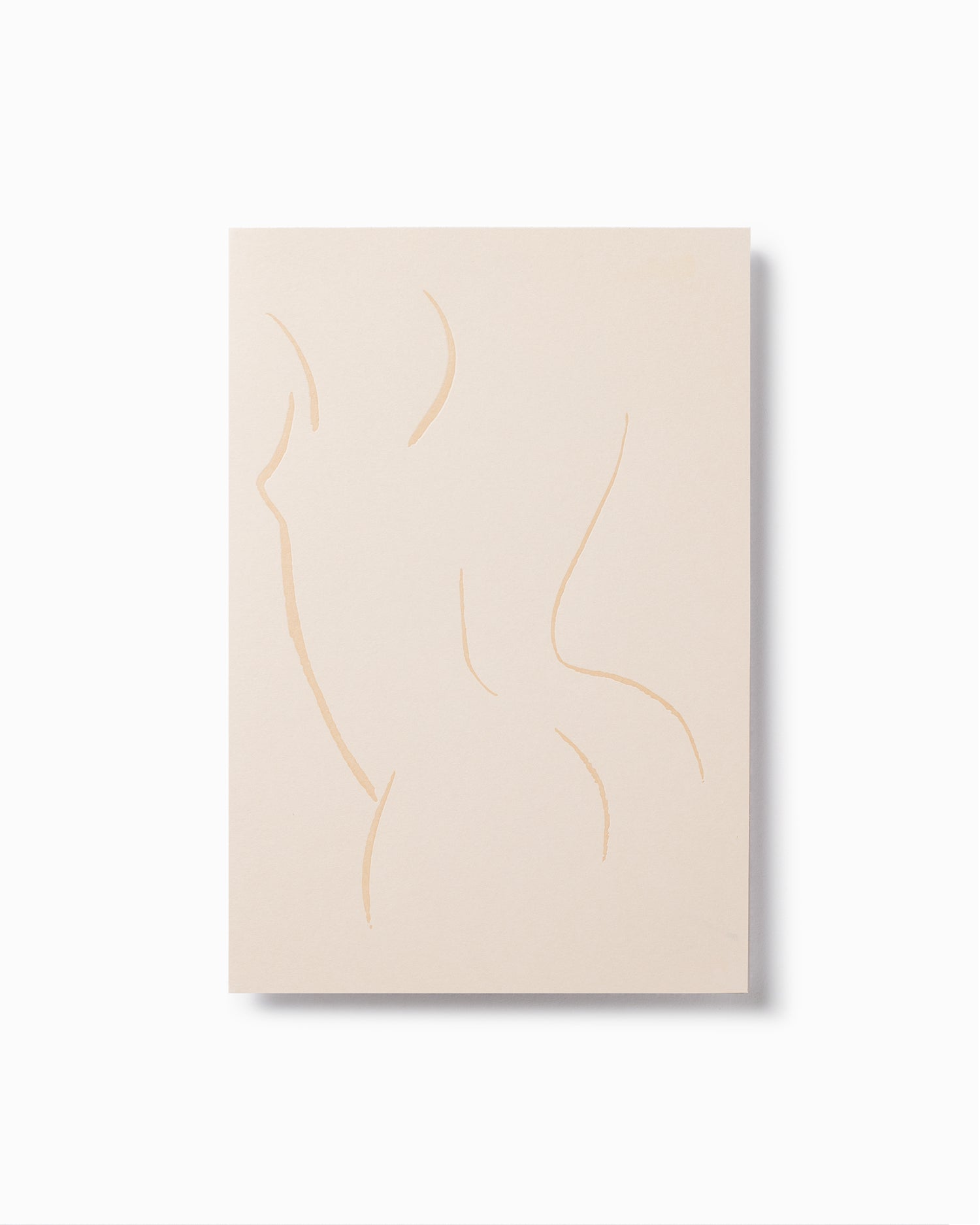 Nude from Behind Letterpress Greeting Card